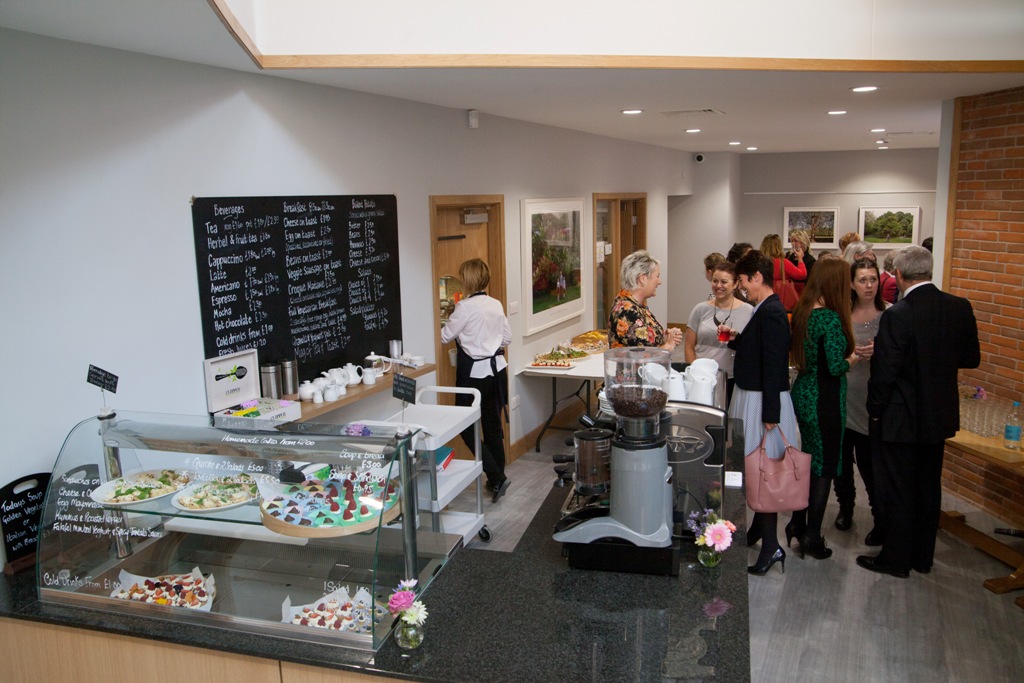 Liverpool Quaker Meeting House library at a networking event with stylish refreshments.