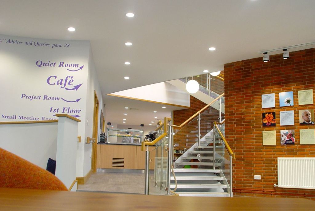 William Penn Room in Liverpool Quaker Meeting House, modern meeting space for events.
