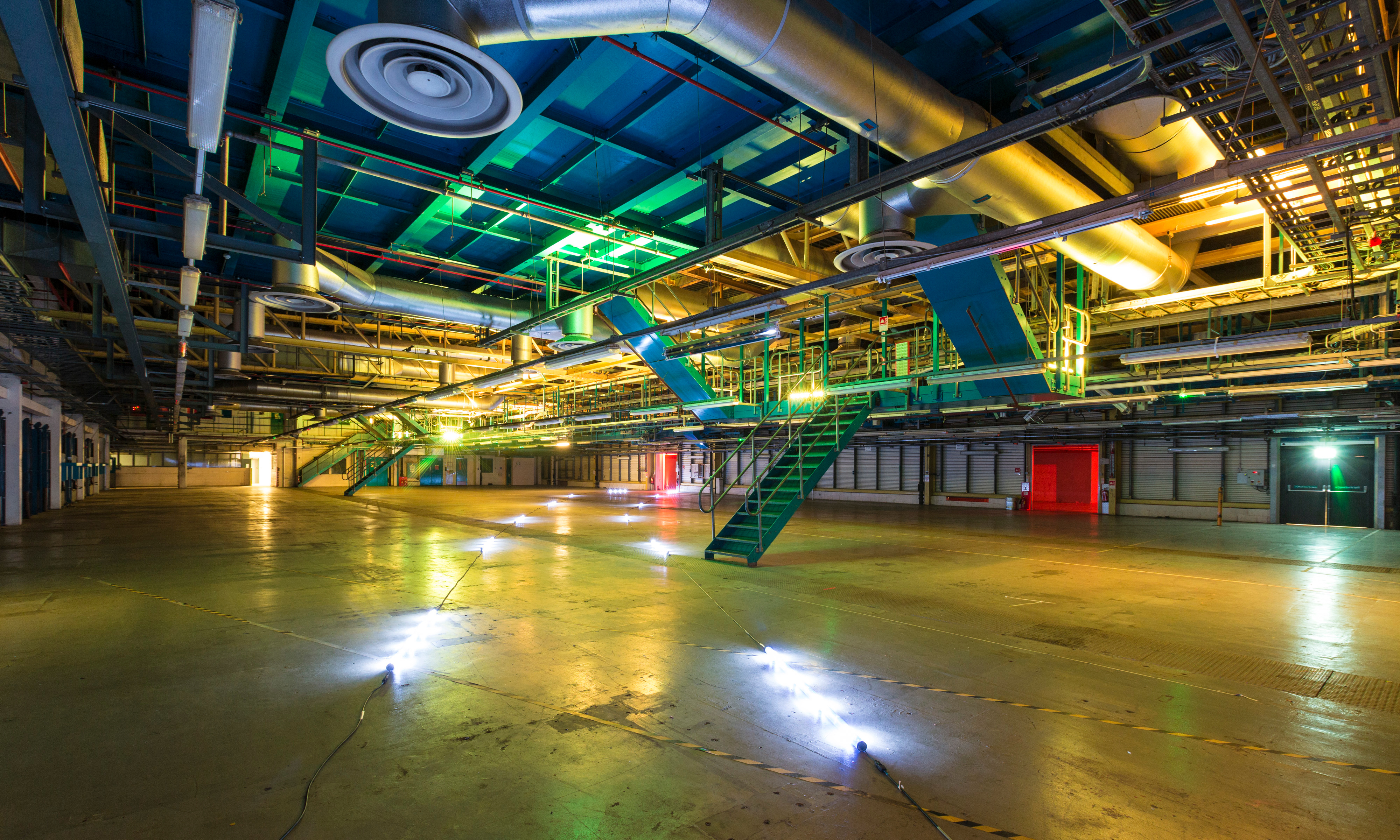 Spacious industrial venue in Printworks London, ideal for product launches and events.