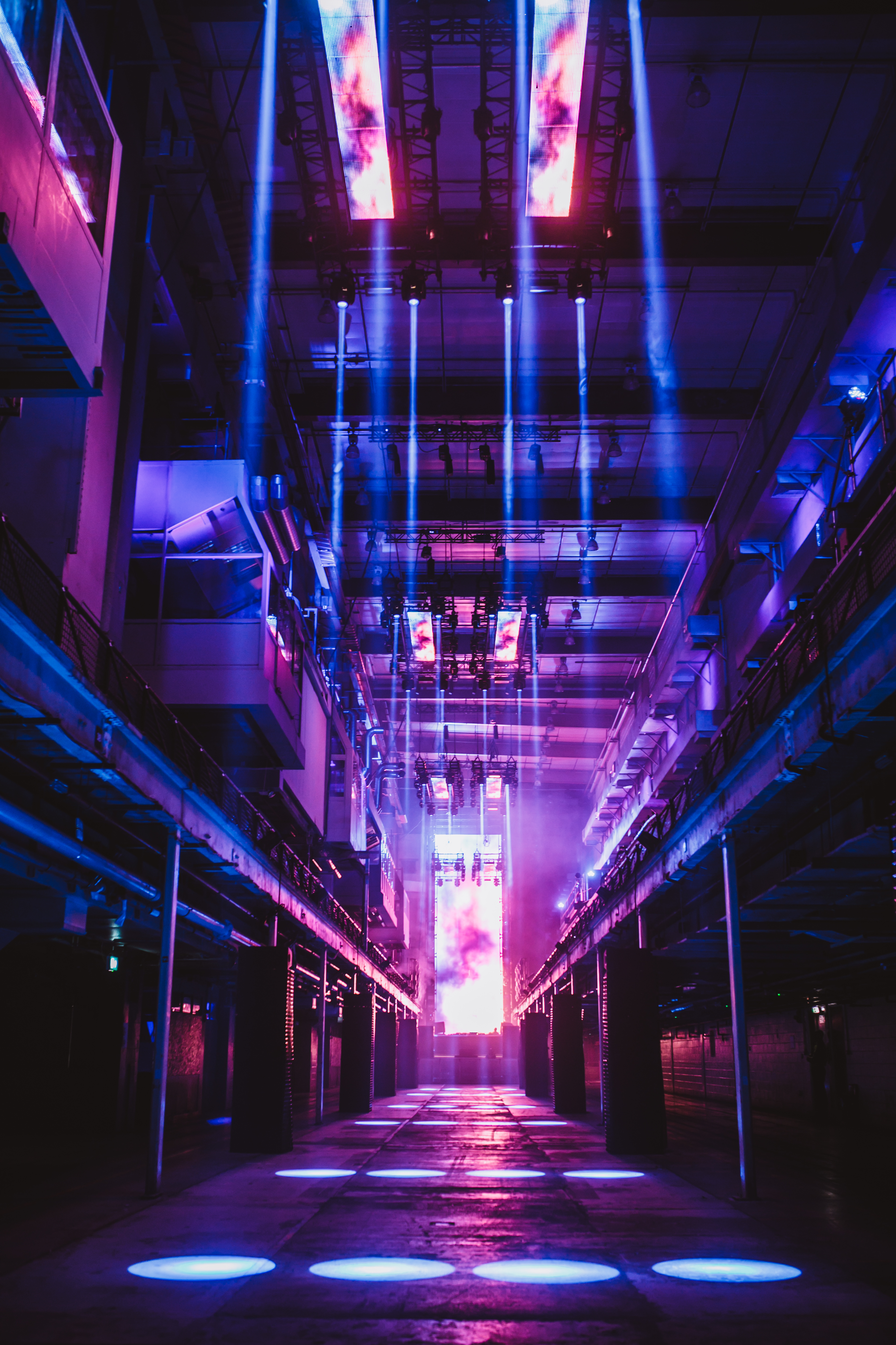 The Press Halls in Printworks London, vibrant event space with industrial architecture.