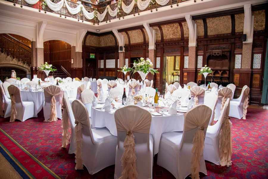 Elegant banquet hall at Highbury Hall, ideal for weddings and formal events.