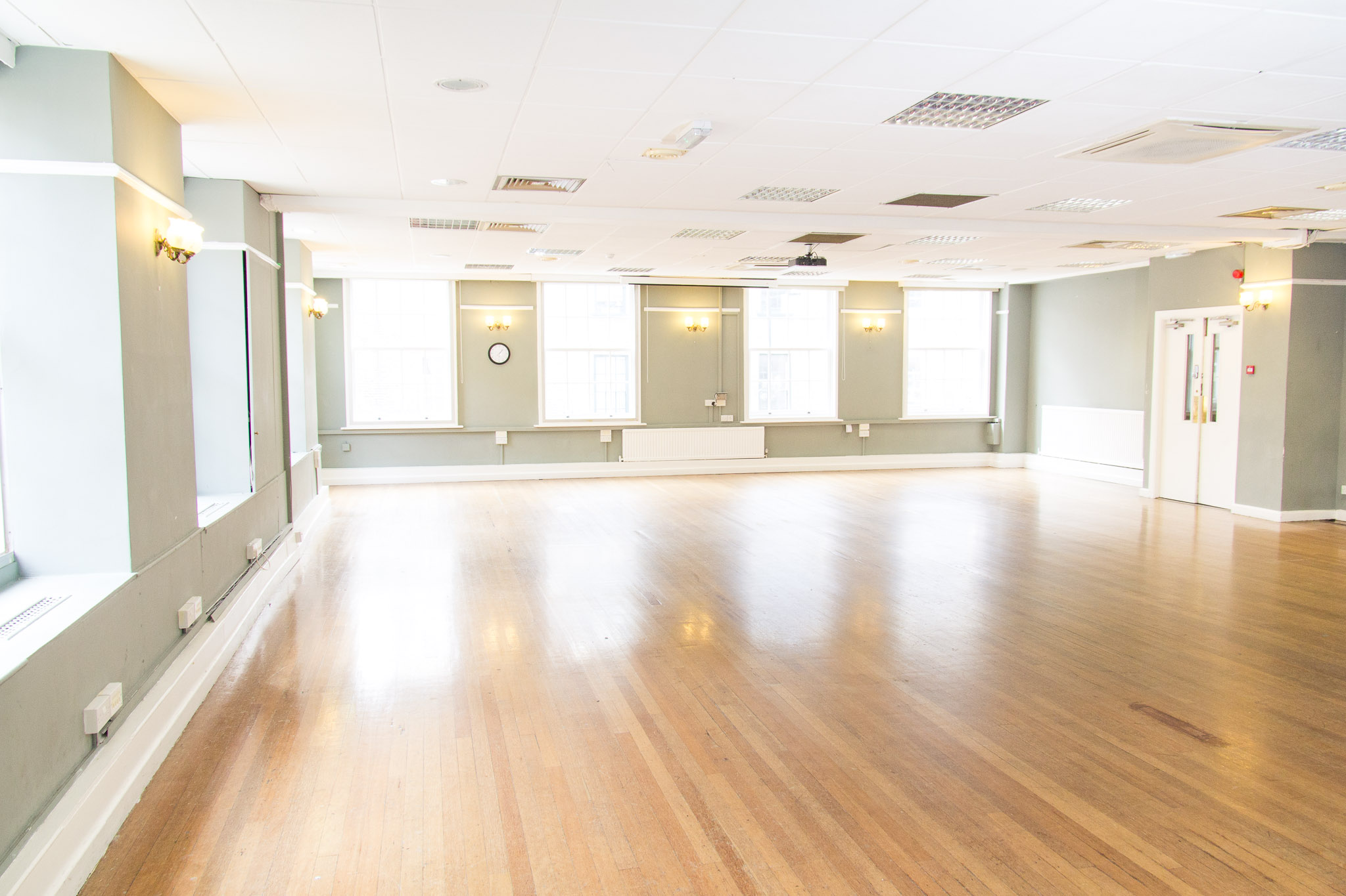 Presidential Suite at The London Irish Centre, spacious event room with natural light.