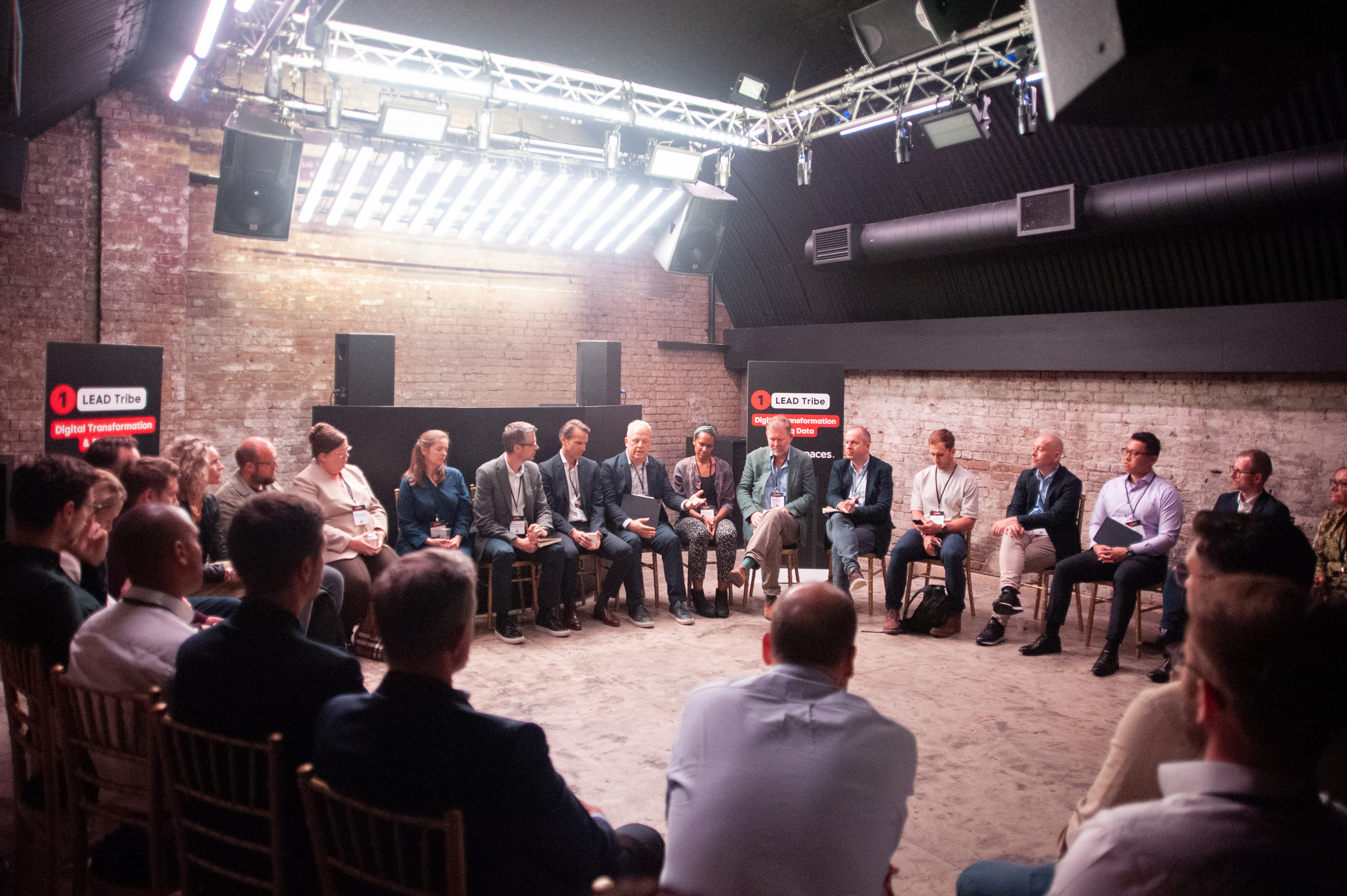 Panel discussion at The Baby Box, Ministry of Sound, fostering engagement and networking.