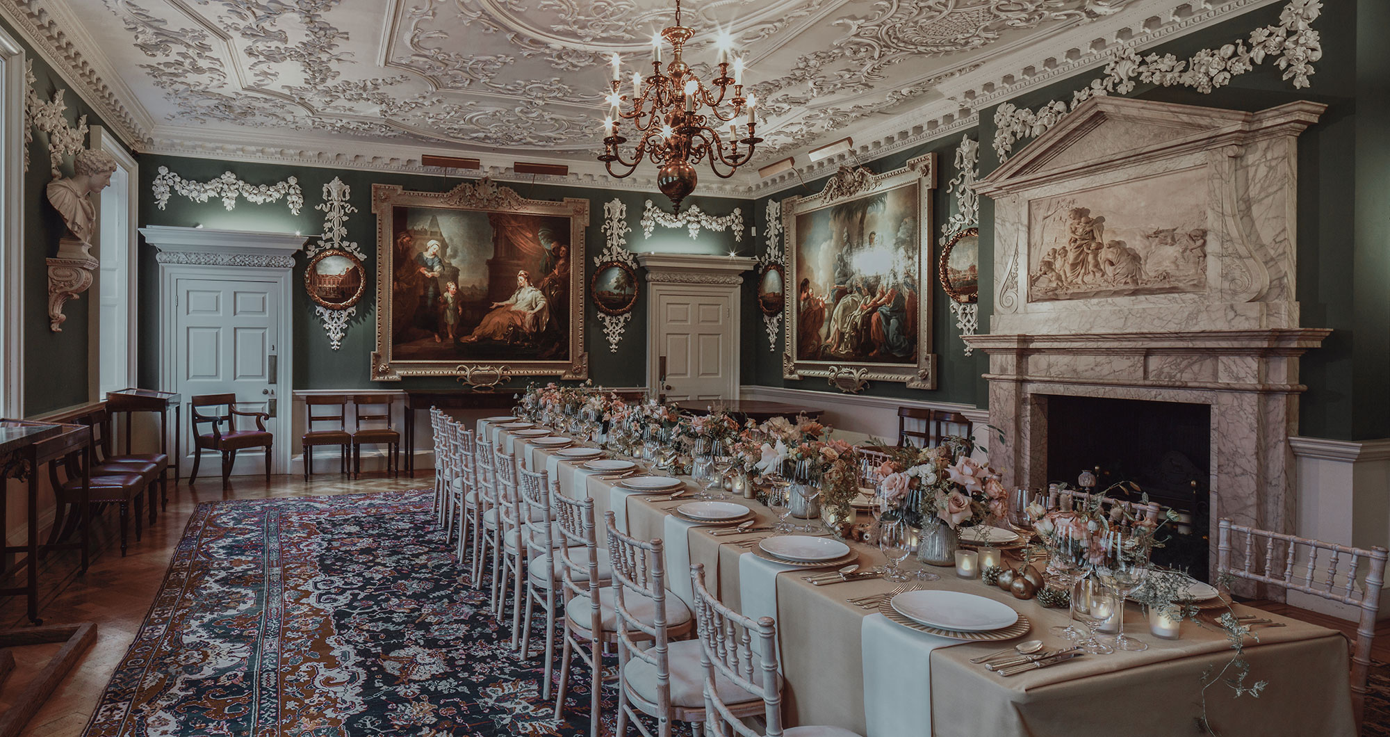 Elegant dining room at The Foundling Museum, perfect for weddings and formal events.