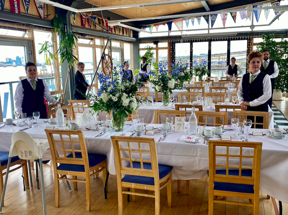 Elegant dining space at Greenwich Yacht Club, perfect for events and gatherings.
