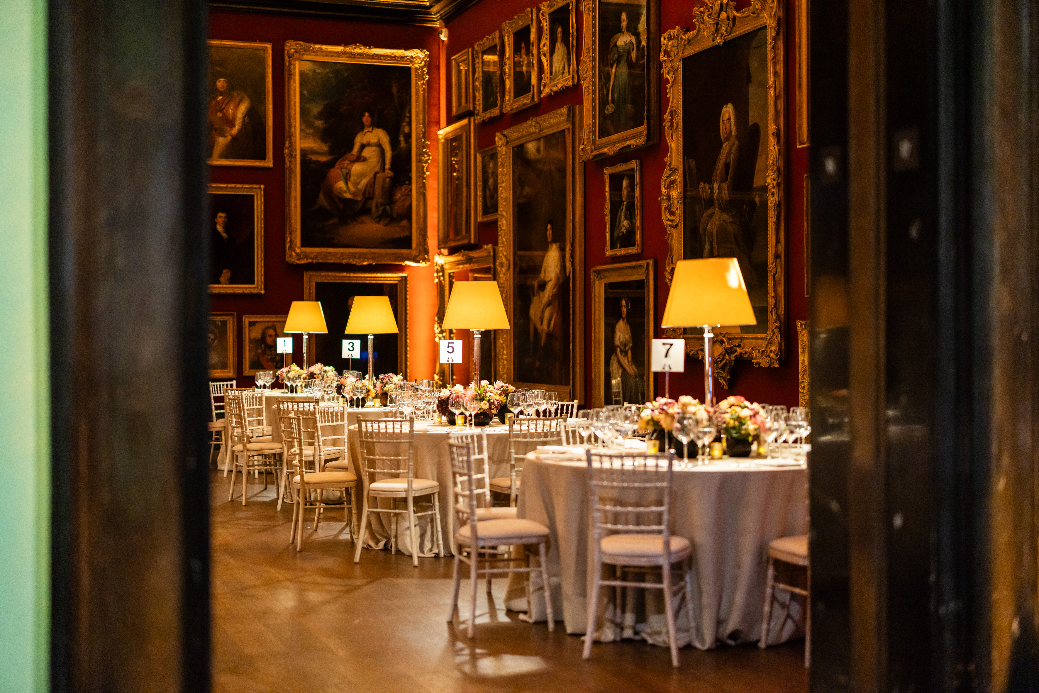 Elegant dining area in National Portrait Gallery, perfect for upscale events and formal dinners.