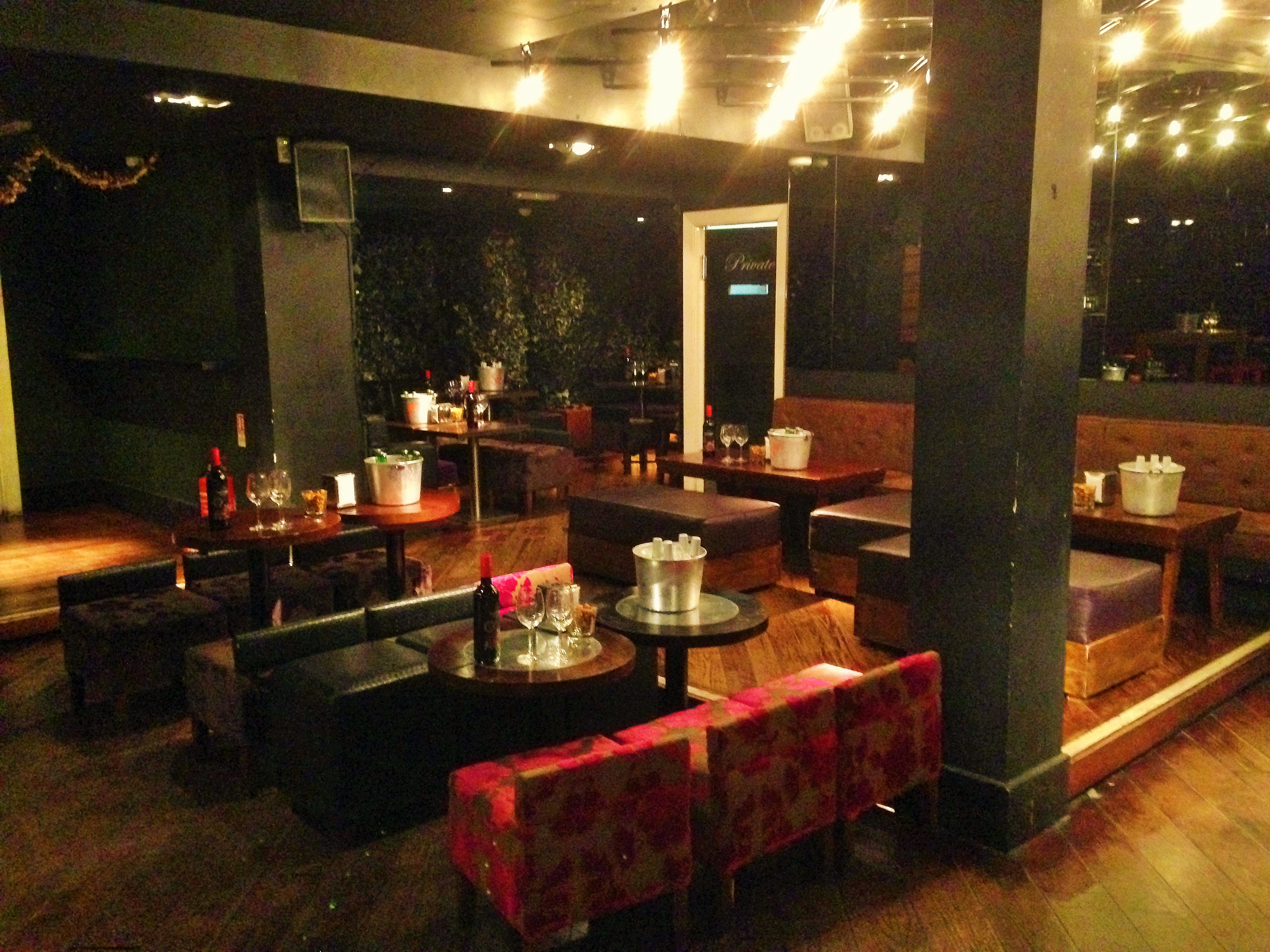Stylish event space in Patch St Paul’s with cozy seating for gatherings and parties.