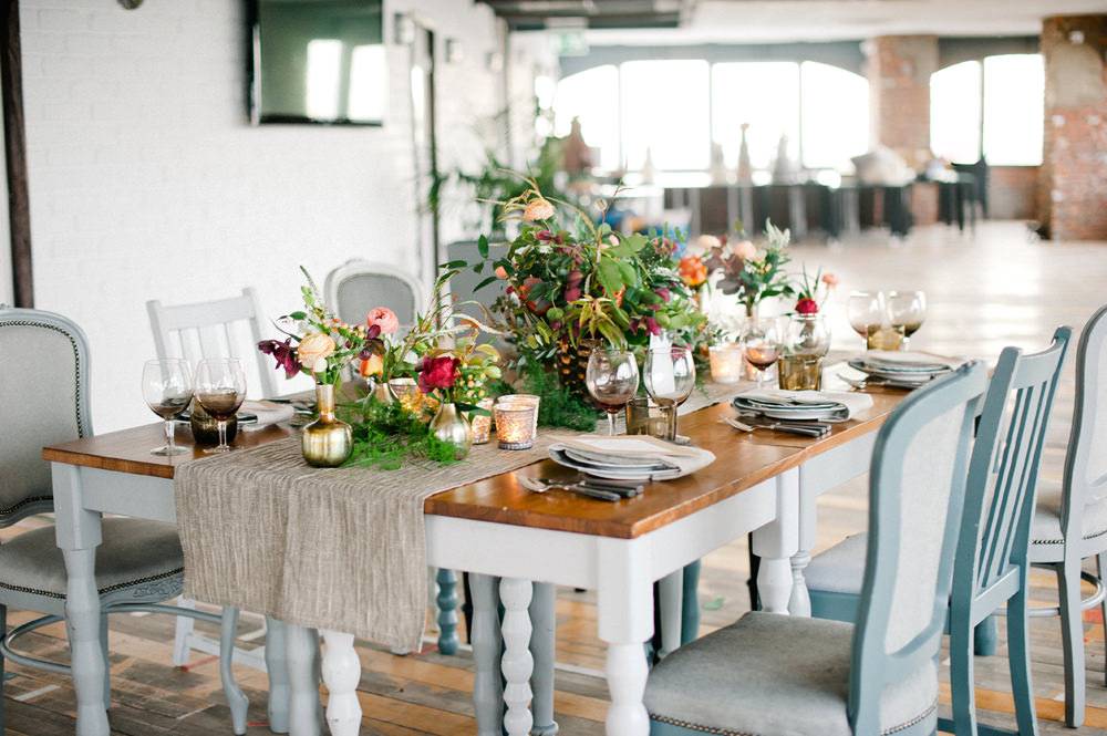 Elegant dining table at Altitude London, perfect for intimate events and gatherings.