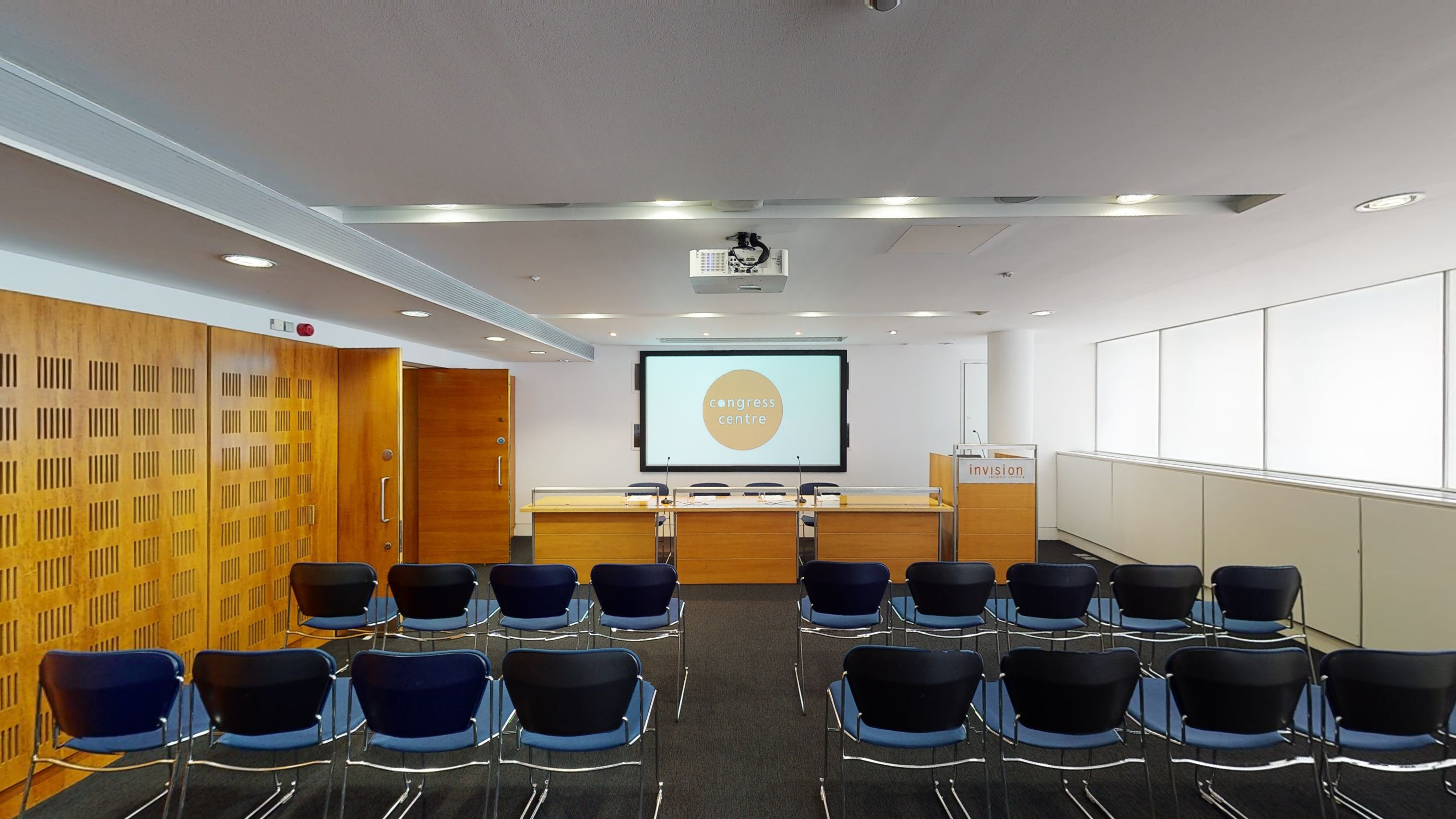 Invision Suite 1 & 2 meeting room, modern design, ideal for presentations and events.