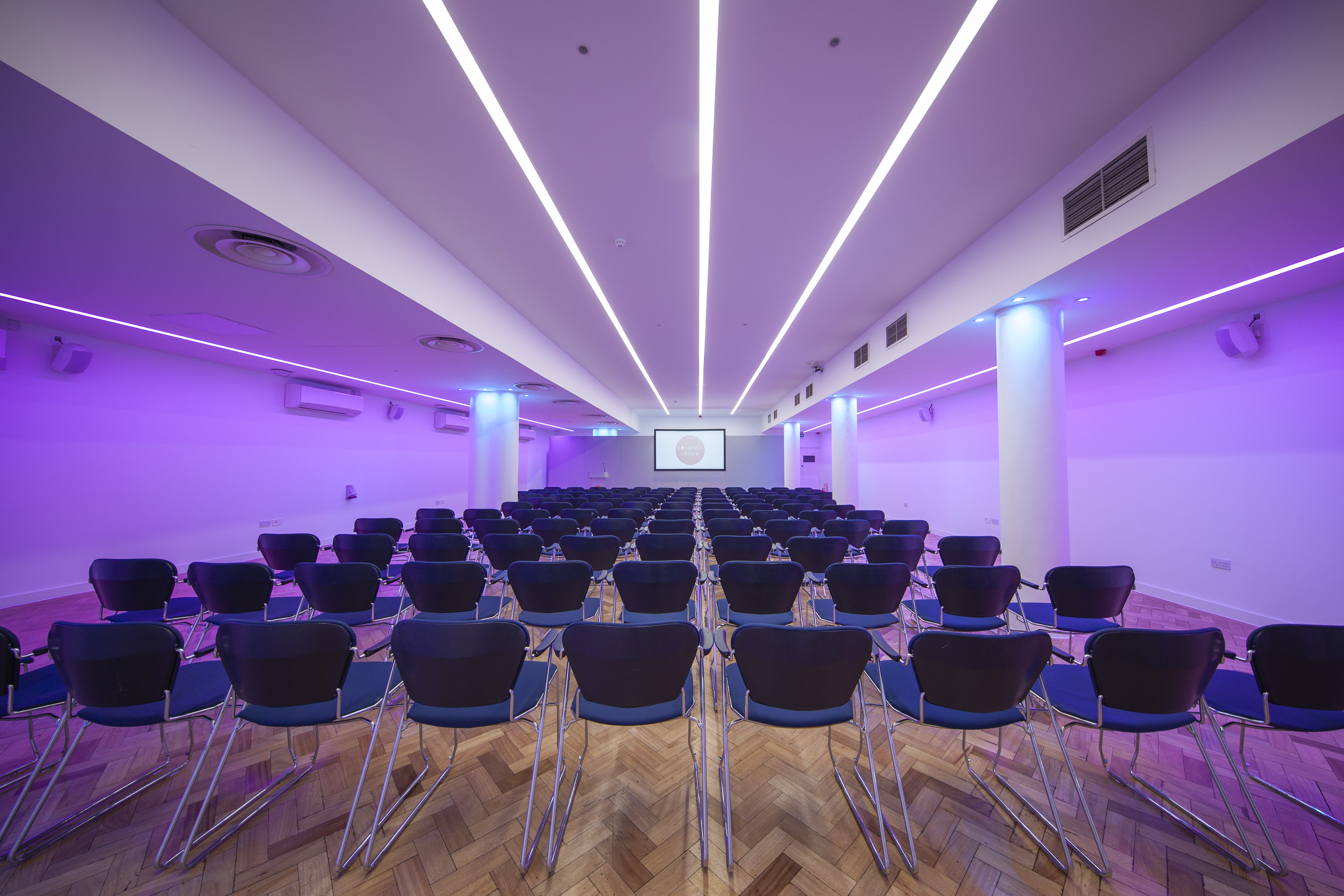Modern Congress Suite with sleek chairs, ideal for conferences and presentations.