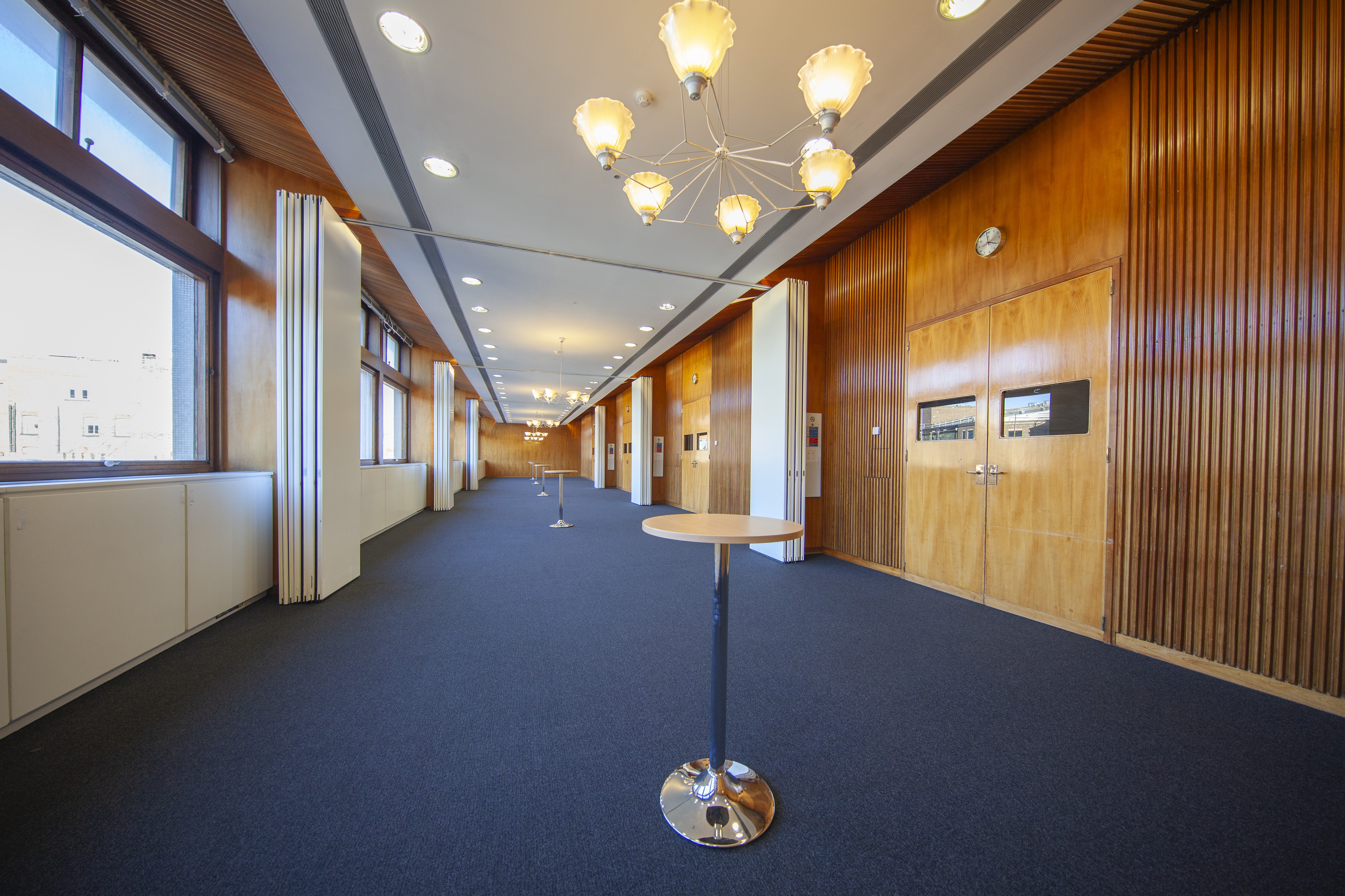 Spacious Congress Centre meeting rooms with elegant lighting for networking events.