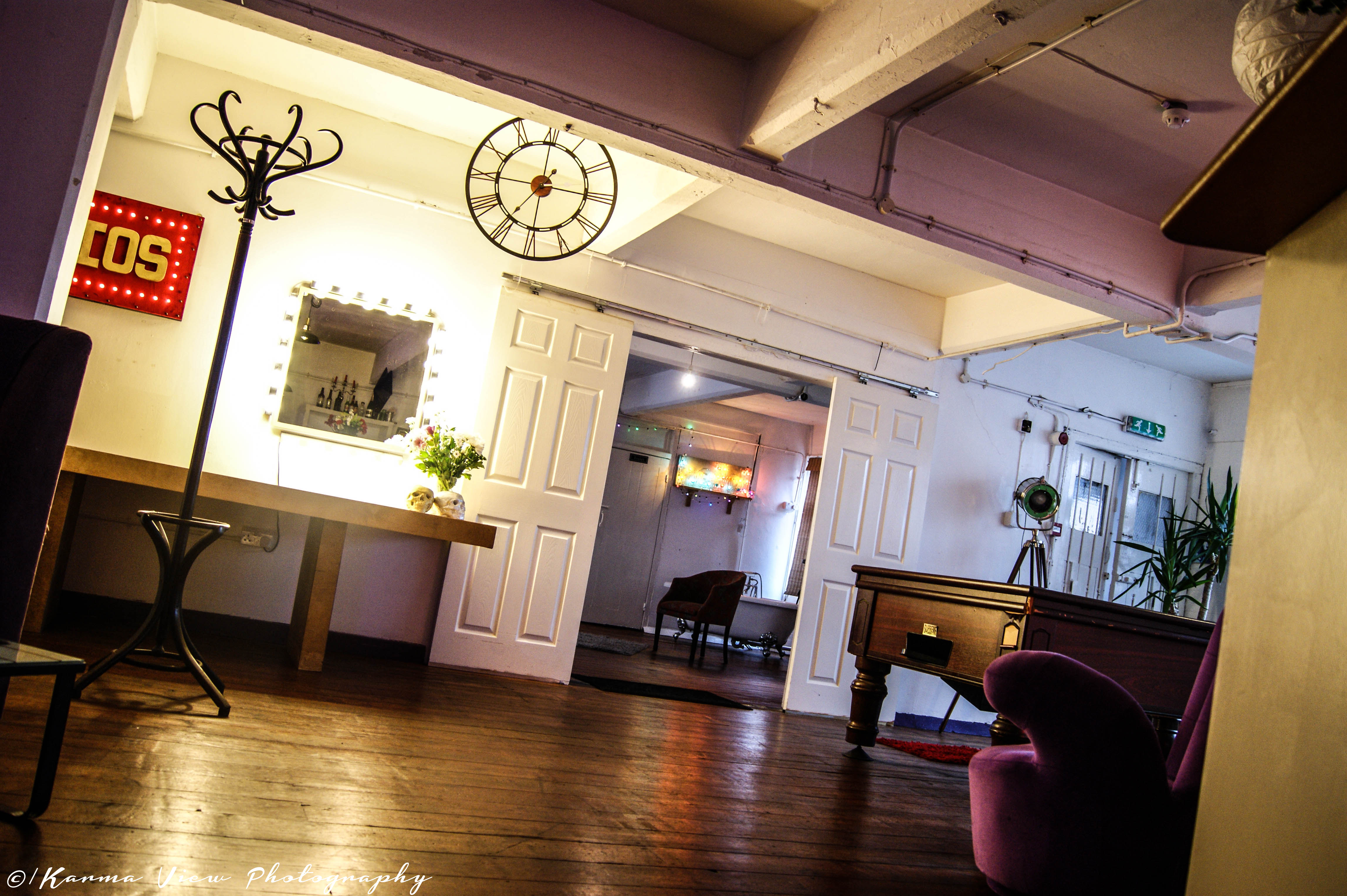 Versatile 4th Floor event space with stylish decor, ideal for meetings and gatherings.