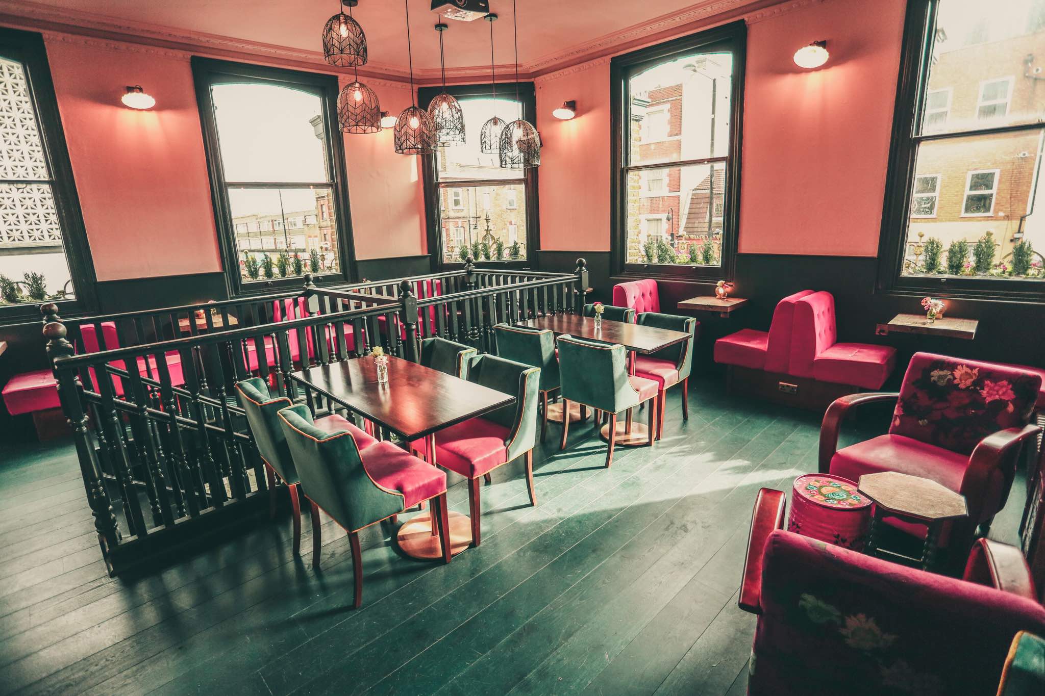 Stylish function room at Star of Bethnal Green for meetings and brainstorming sessions.