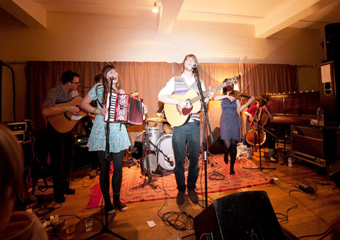 Lively band performance in Trefusis Room, ideal for weddings and corporate events.