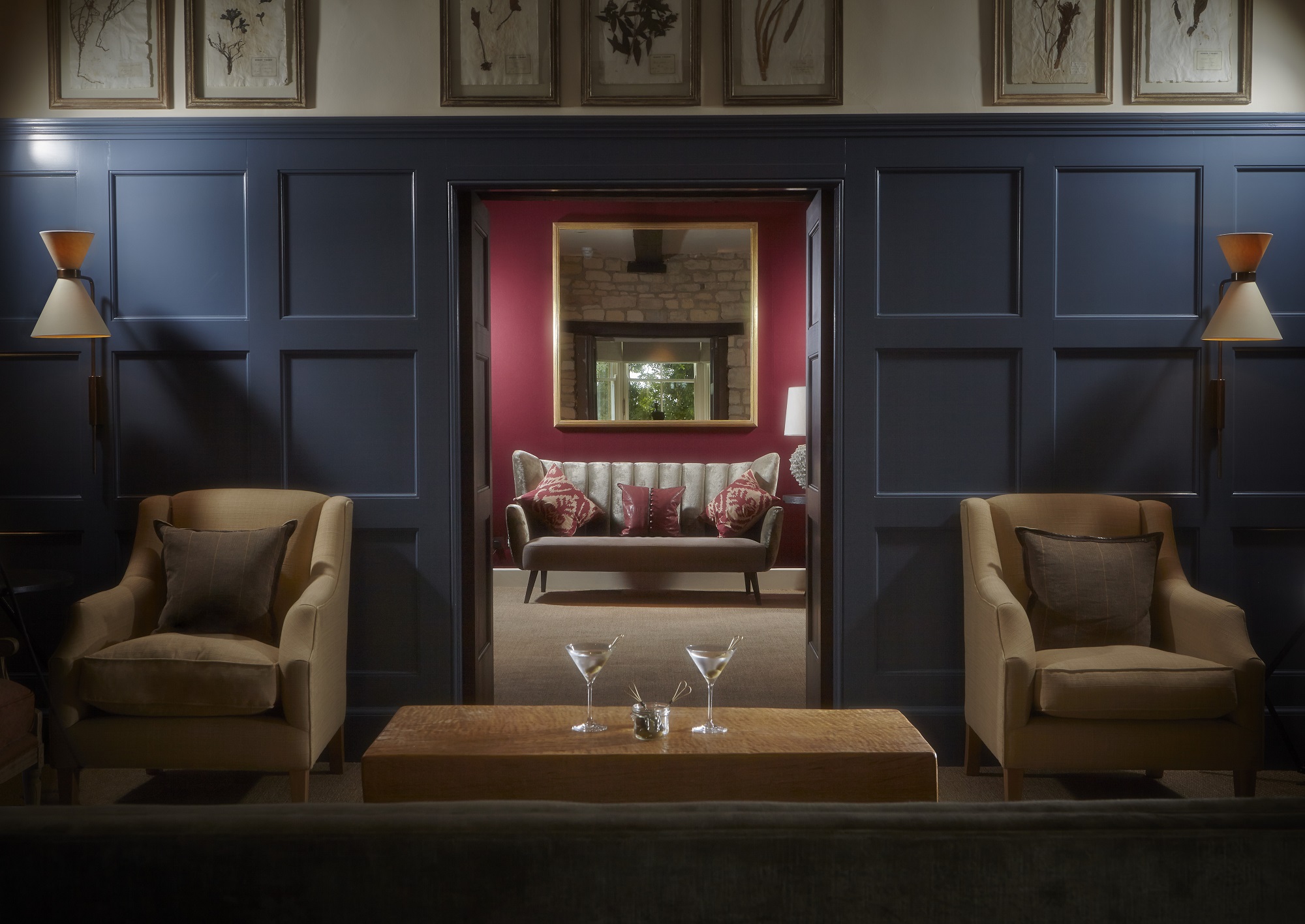 Sophisticated lounge at Dormy House Hotel, ideal for intimate meetings and networking events.