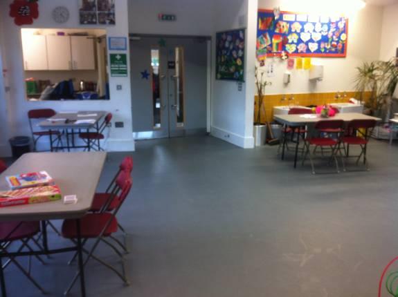 Versatile meeting space in Rokeby Community Hub with bright decor for workshops and discussions.