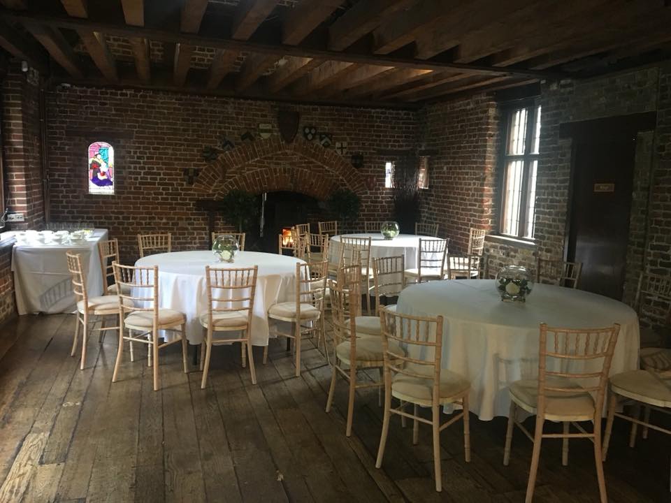 Charming Tudor Barn Eltham venue with rustic walls, perfect for weddings and retreats.