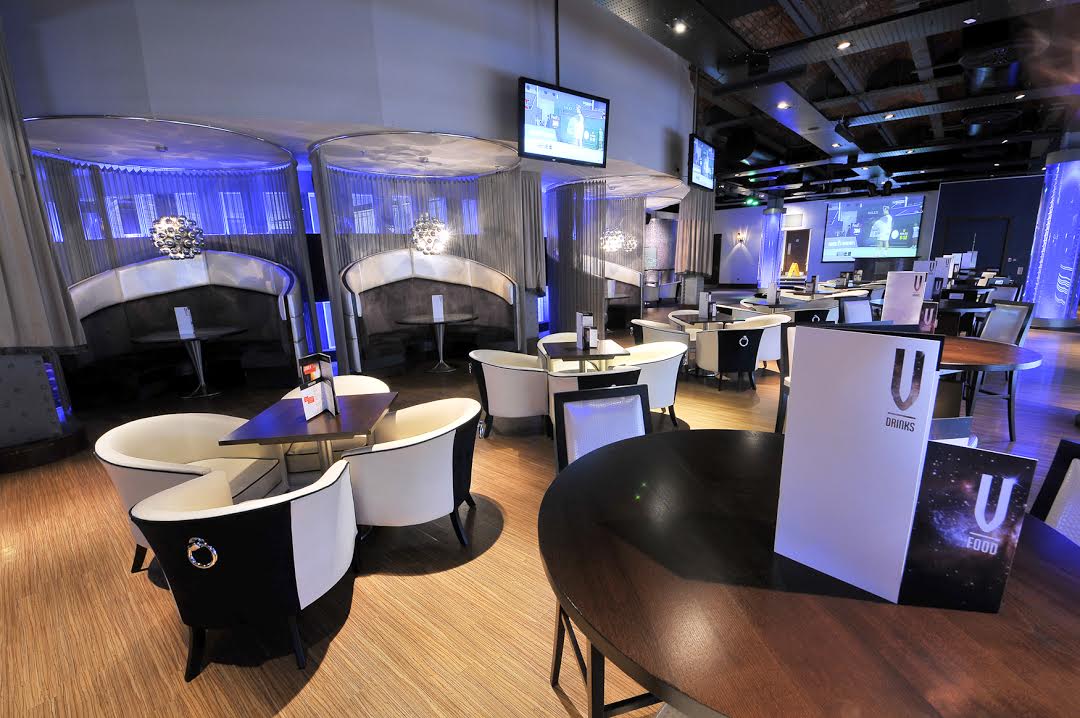 Vega Lounge Manchester: modern event space with sleek seating for corporate meetings and social gatherings.