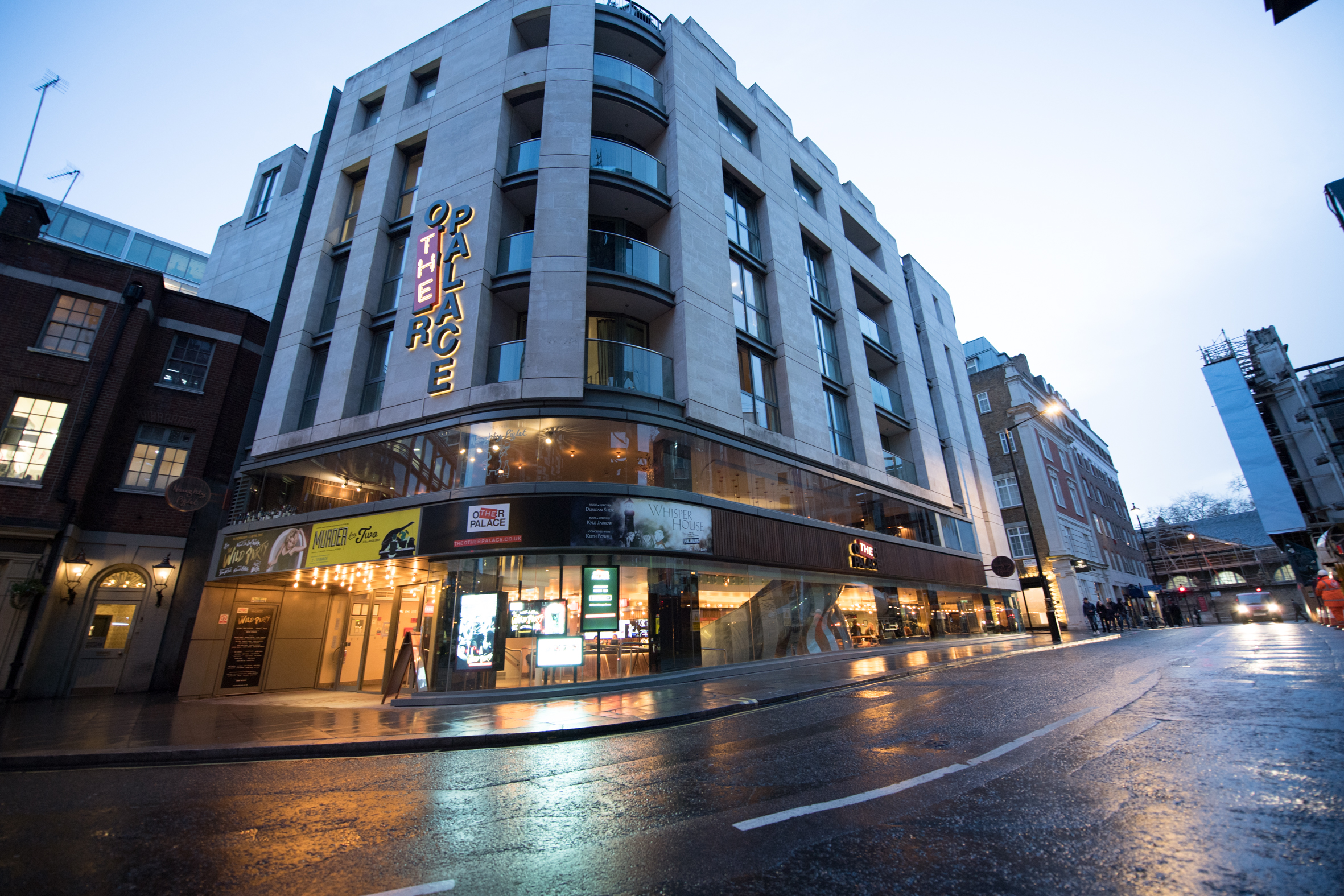 Modern theatre exterior at The Other Palace, perfect for corporate and social events.