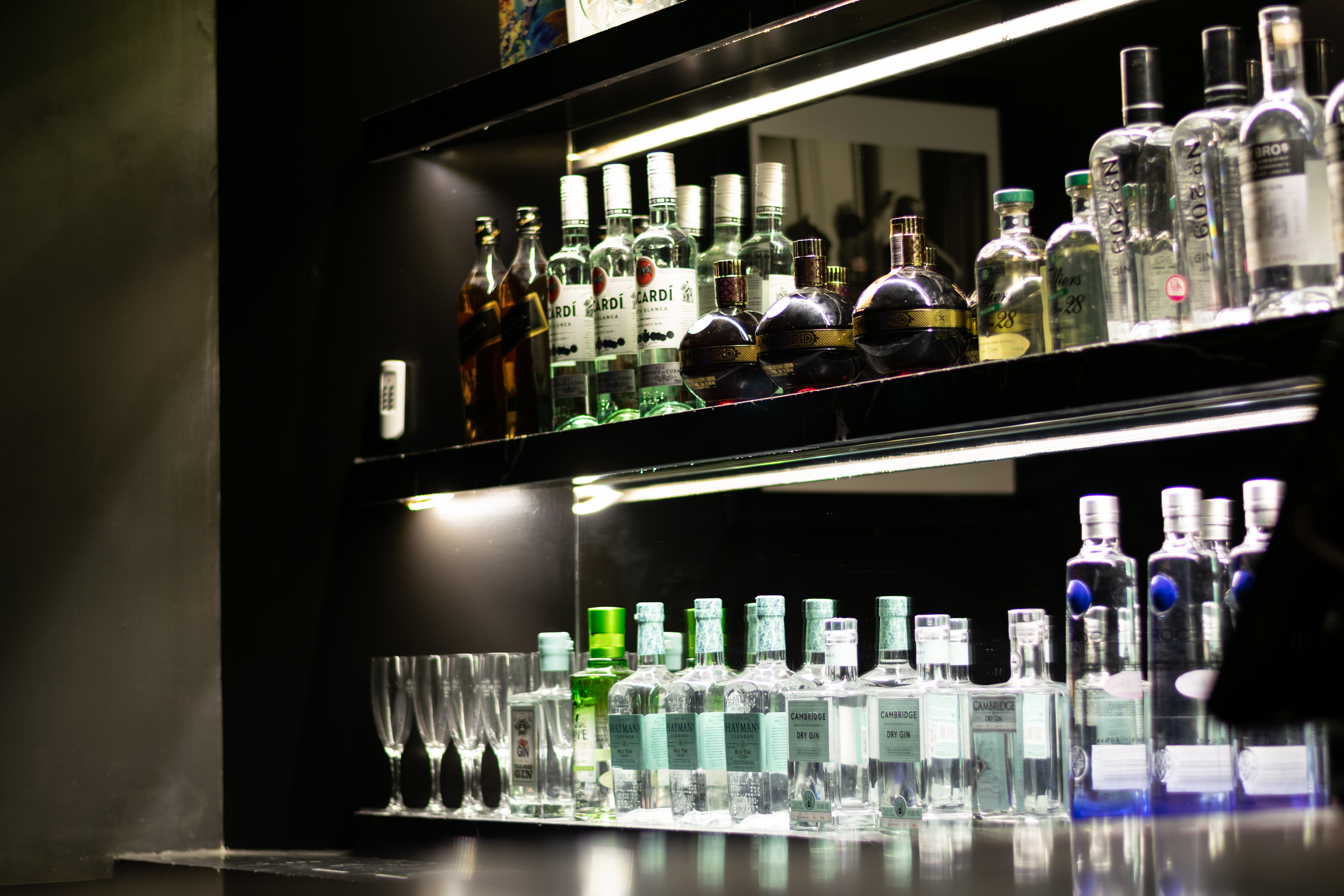 Well-stocked bar at The Studio, The Other Palace Theatre for events and celebrations.