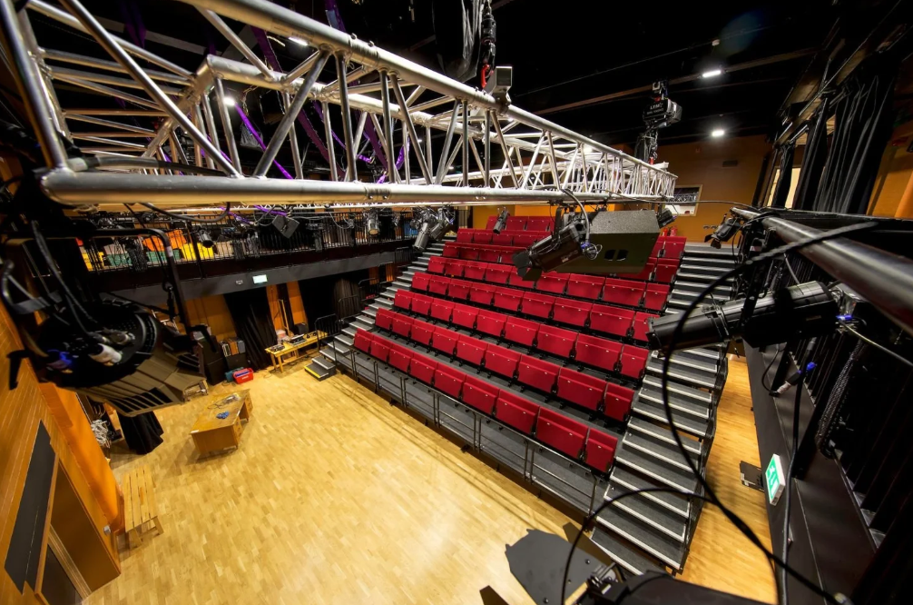 The Theatre in The Tramshed: tiered seating for conferences and performances.