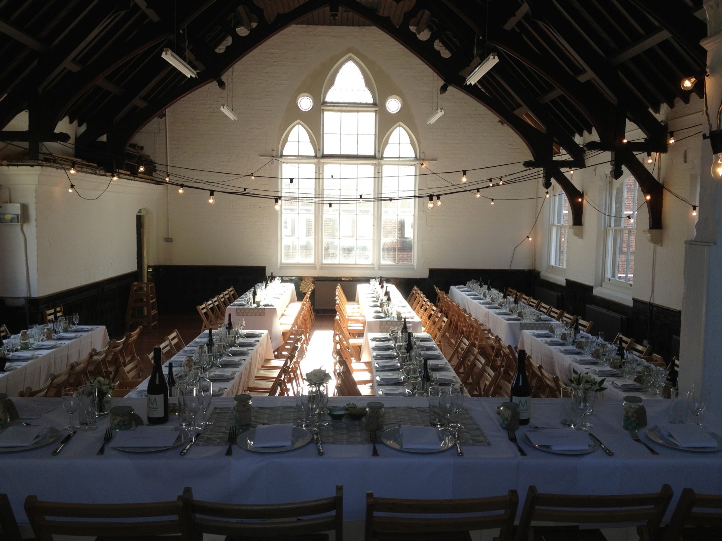 Elegant event space in Saint Barnabas Dalston, perfect for weddings and corporate gatherings.