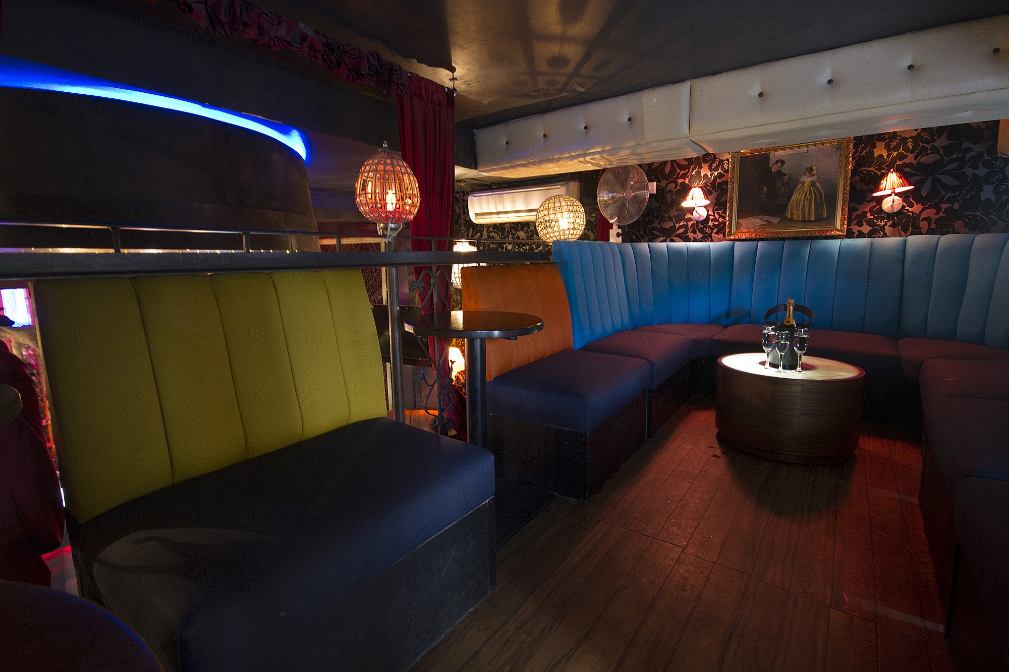 Stylish lounge area in Bar Social, perfect for intimate gatherings and networking events.