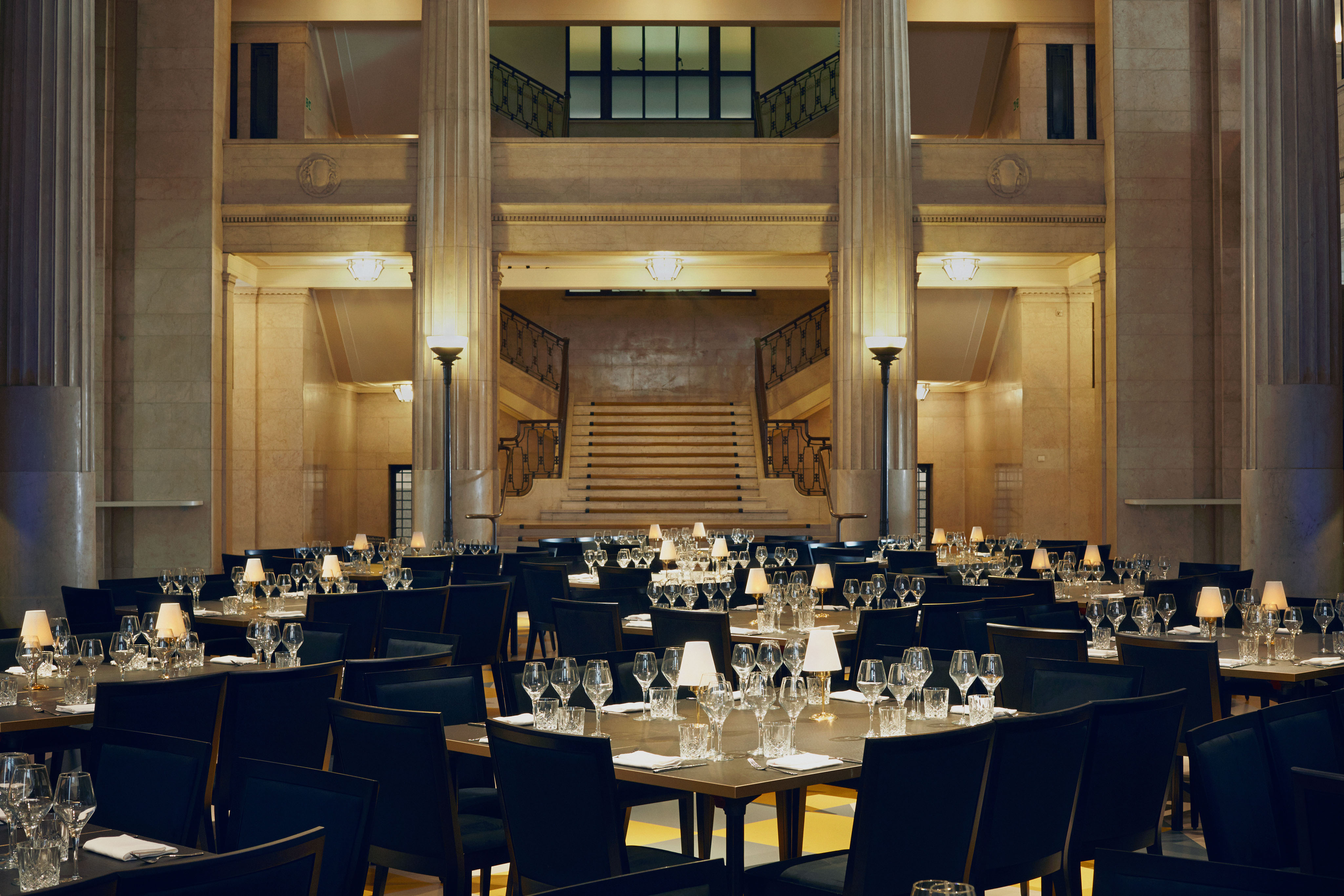 Elegant dining space in The Banking Hall, ideal for upscale events and corporate dinners.