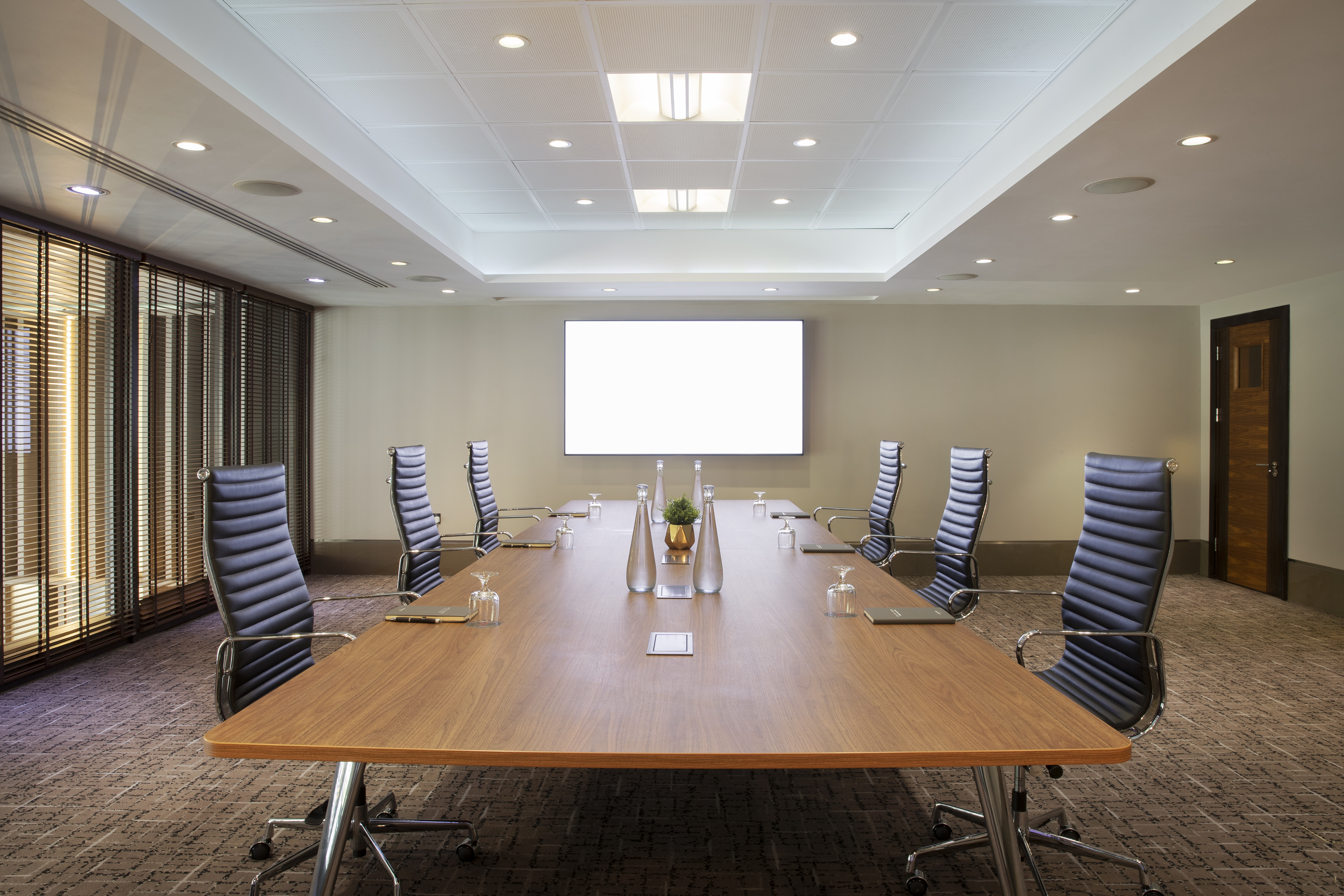 Modern conference room in Leonardo Royal Hotel, ideal for corporate events and meetings.