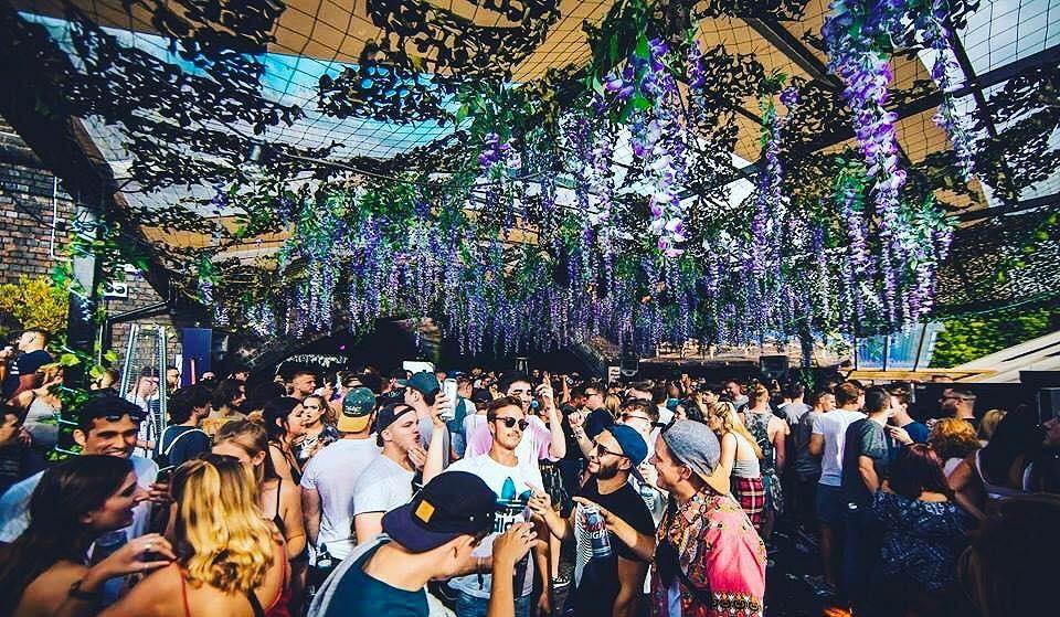 Vibrant outdoor event space at The Roof Garden, perfect for networking and socializing.