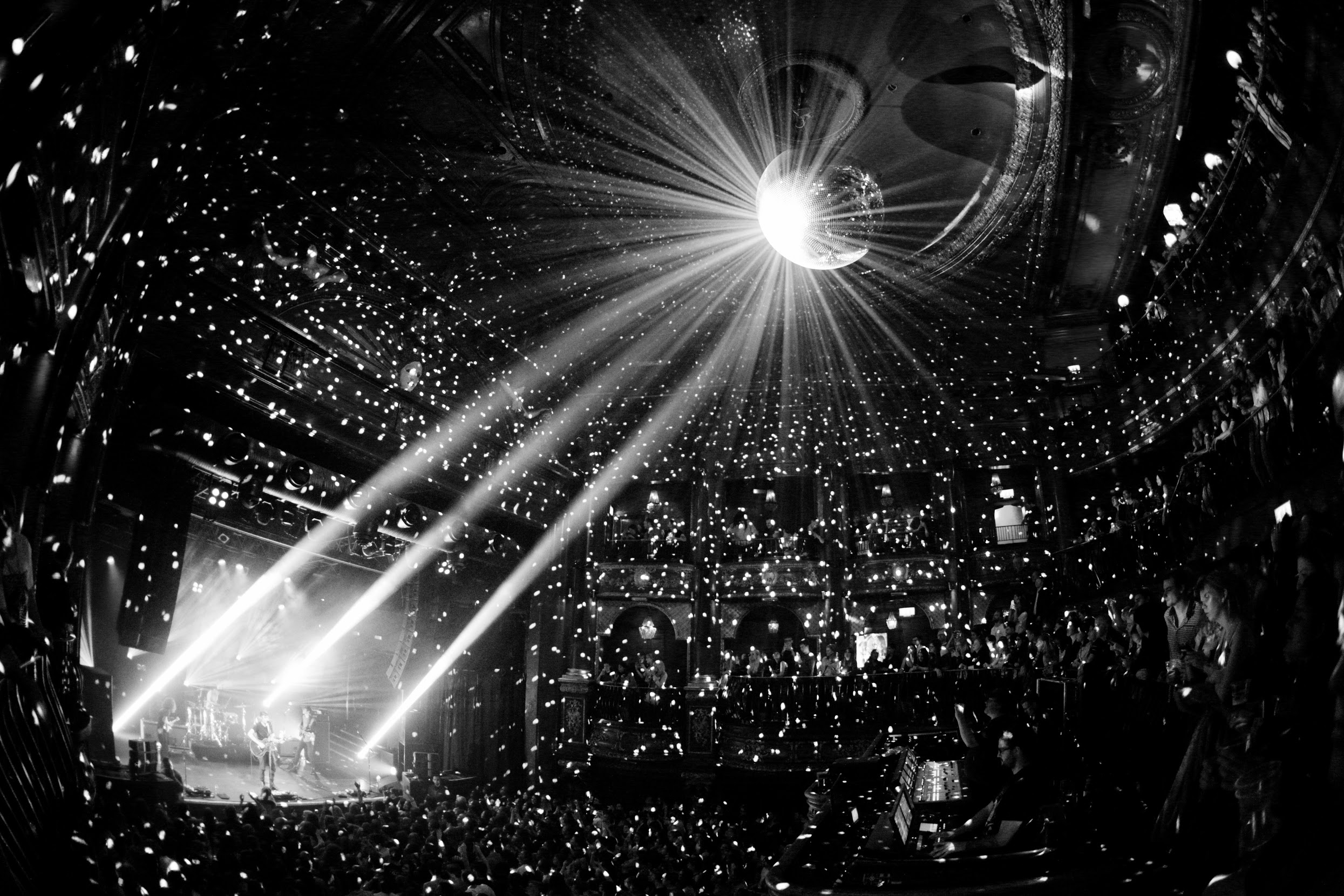 Vibrant KOKO venue with disco ball, perfect for energetic events and meetings.