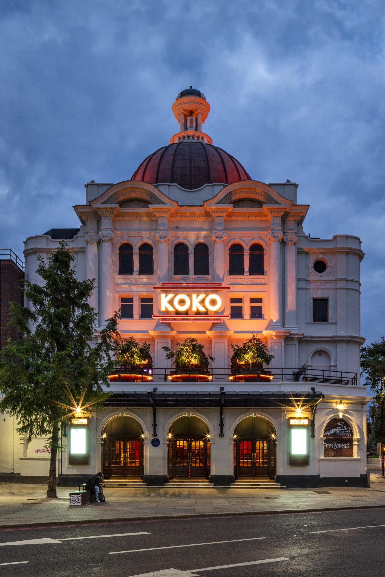 KOKO venue with vibrant signage, ideal for corporate events and creative gatherings.