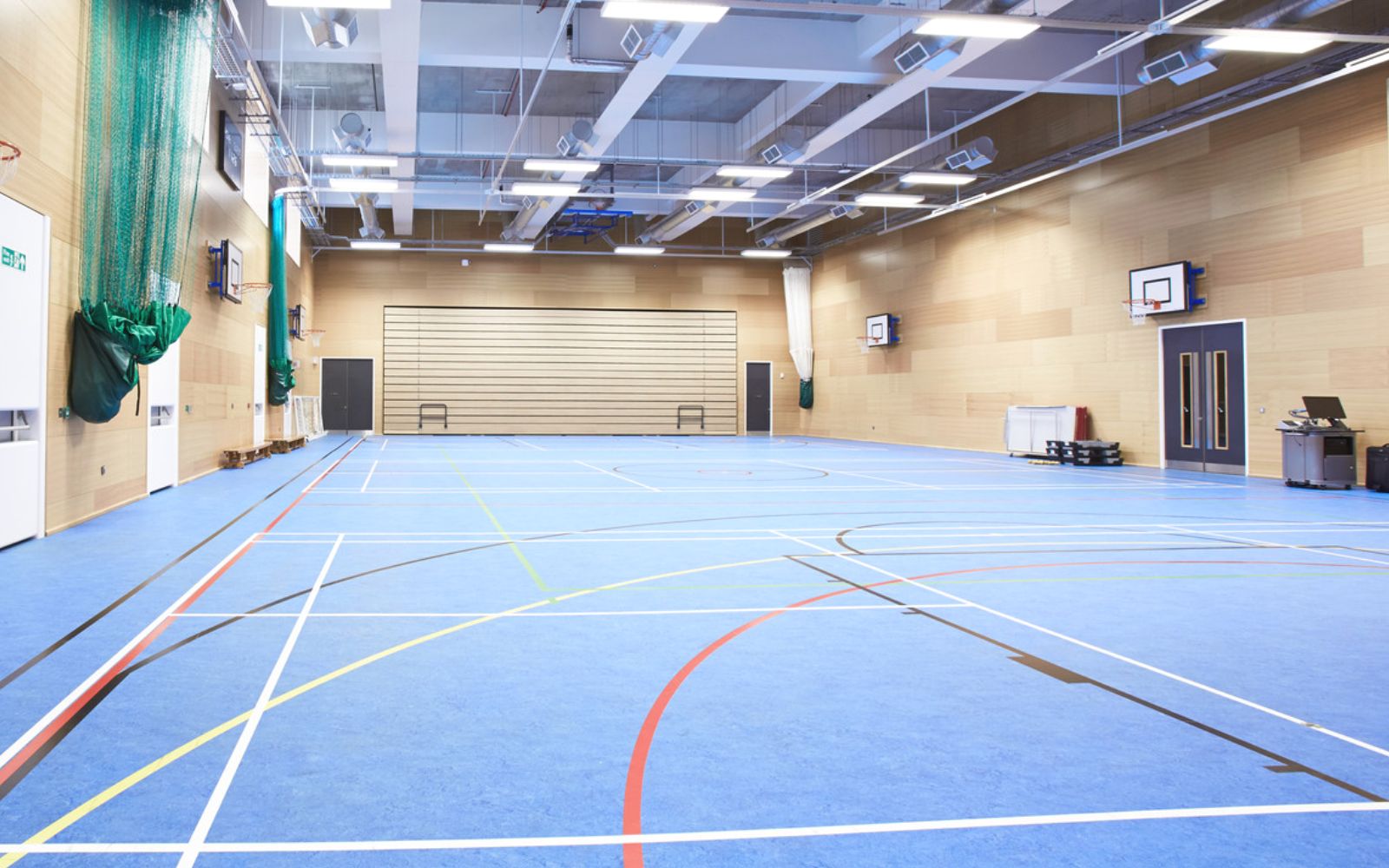 Multi-Purpose Hall in Brooks Building, spacious venue for sports and events.