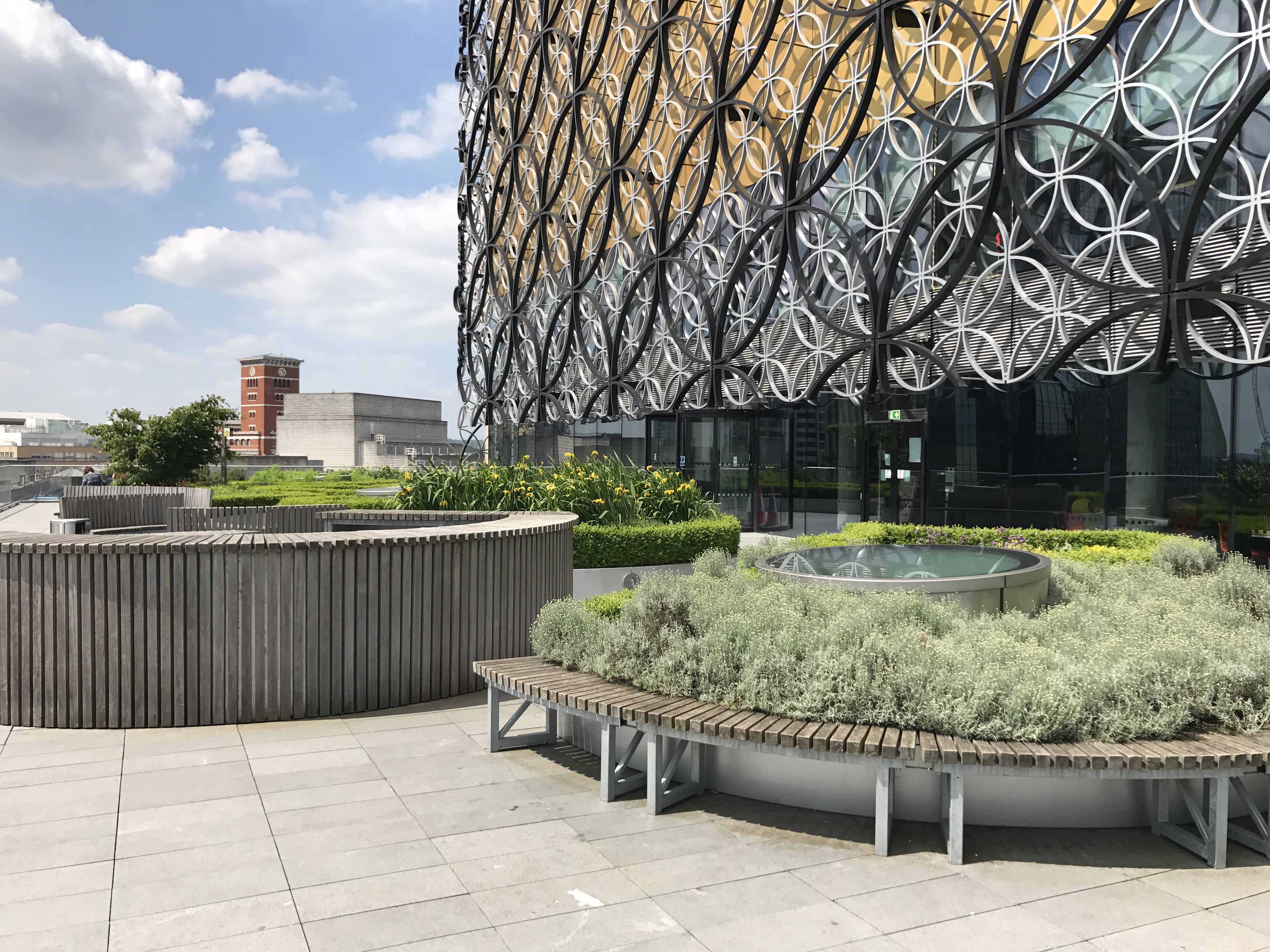 Modern outdoor event space at Discovery Terrace, Birmingham, ideal for networking and gatherings.