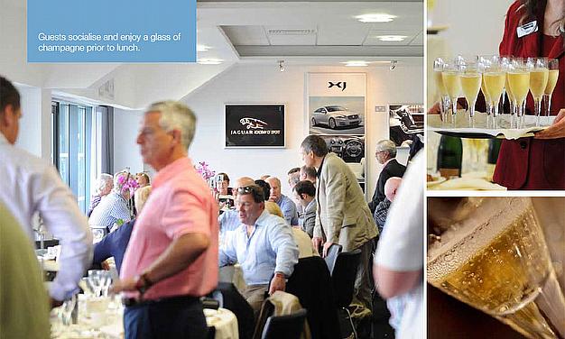 Lively networking event in Edgbaston Stadium's Committee Lounge with elegant decor.