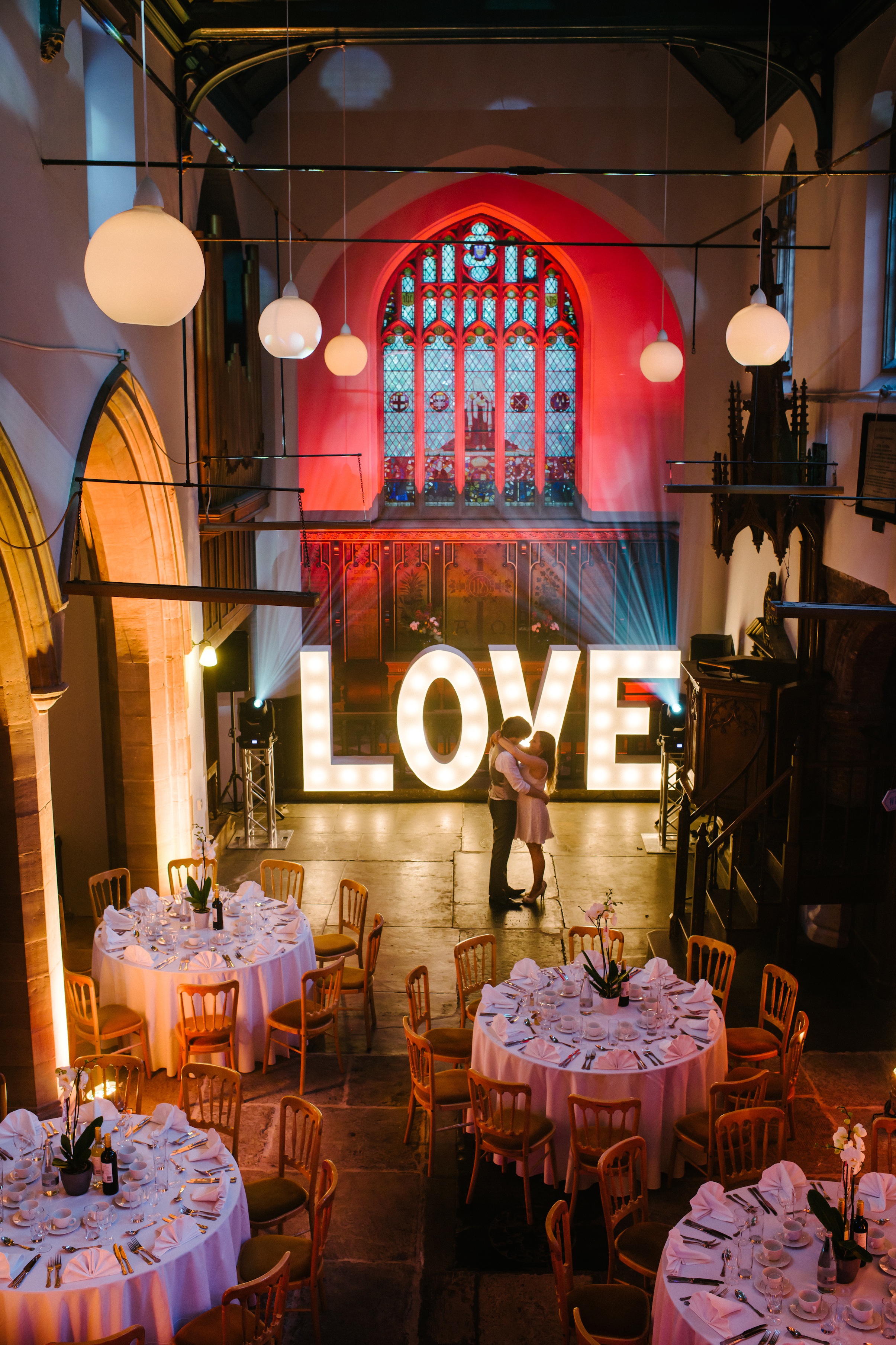 LOVE marquee wedding reception, Old Church venue