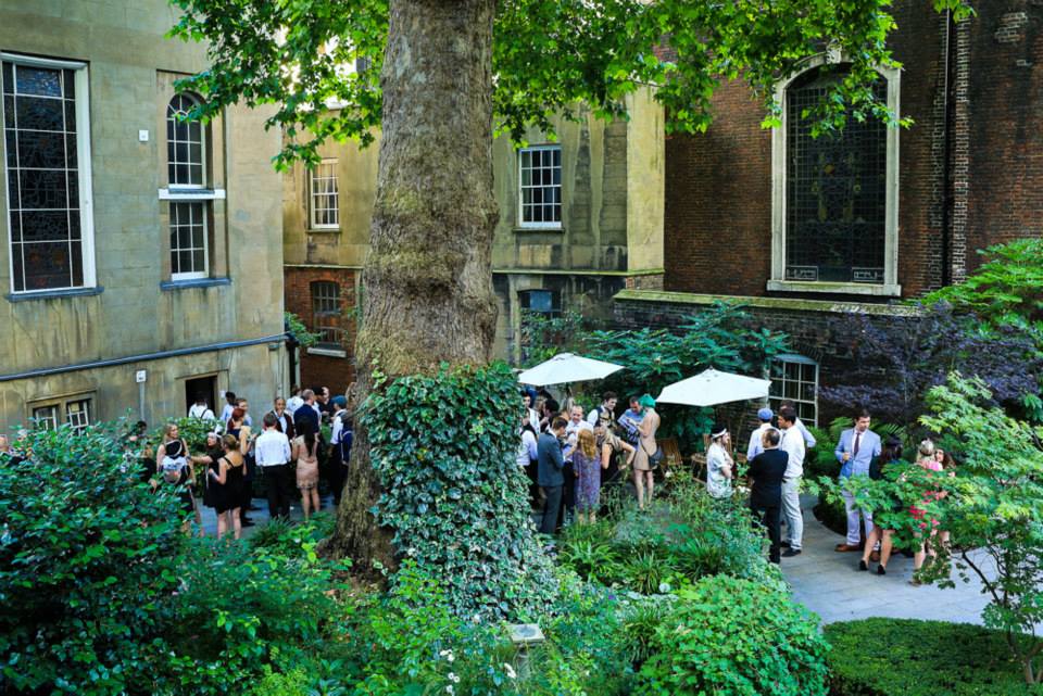 Stationers' Hall garden reception, green space, historic venue