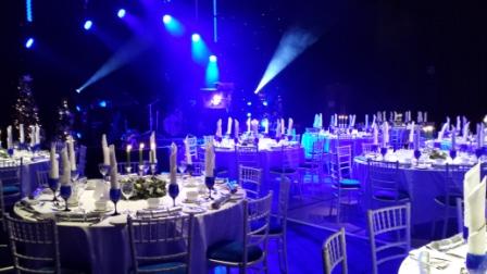 Elegant event space at The Studio Theatre, ideal for gala dinners and corporate events.