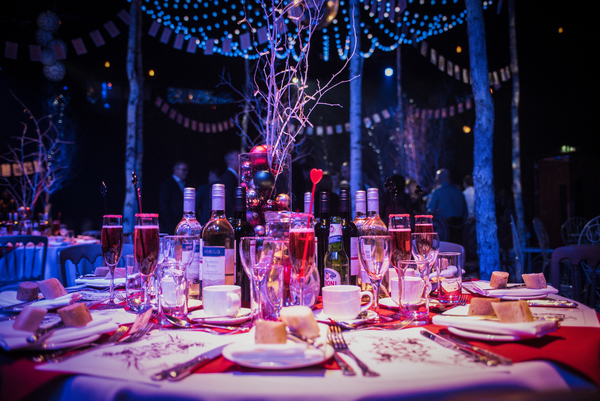 Elegant banquet table at Studio Theatre, perfect for upscale events and celebrations.