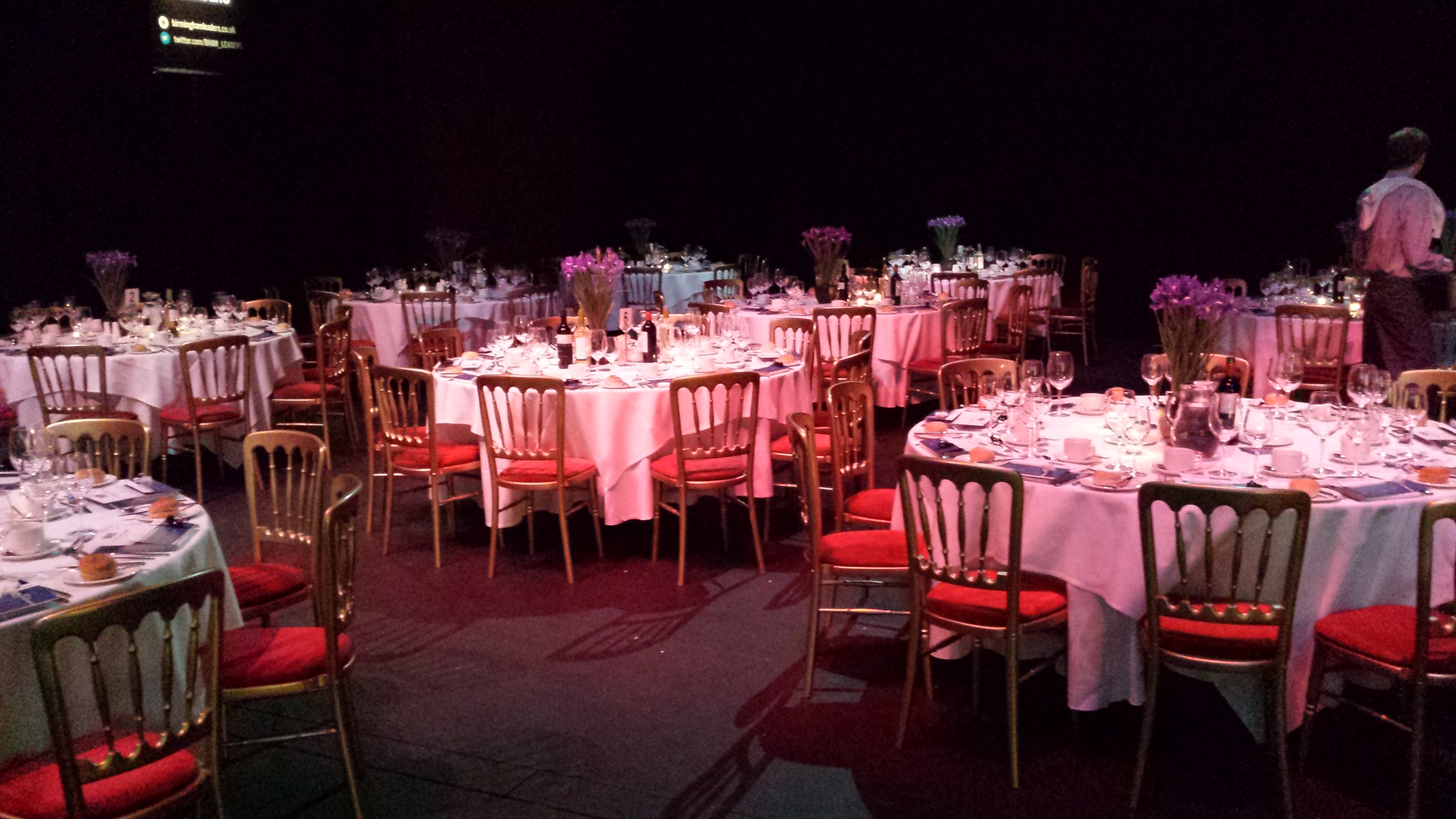 Elegant event setup at The Studio Theatre, perfect for galas and networking.
