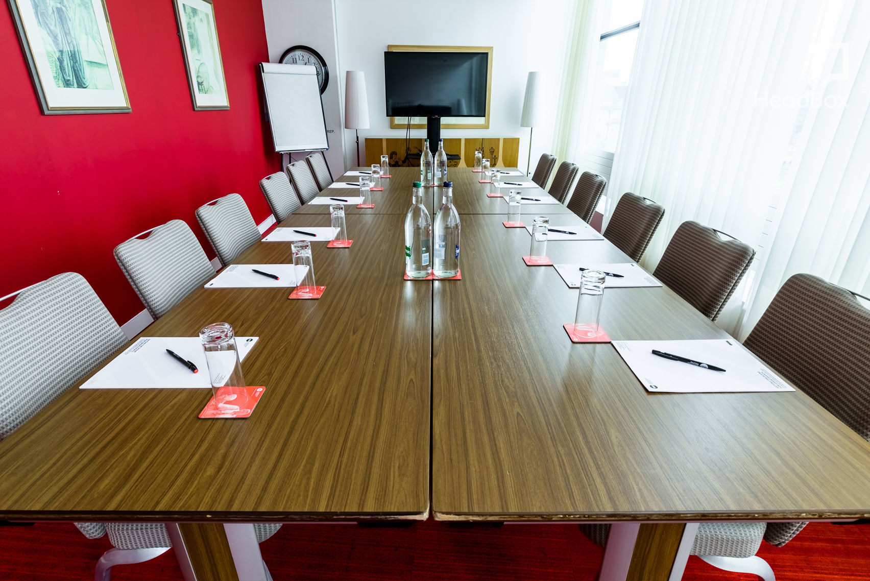 Well-arranged conference room with modern decor for meetings at Unique Venues Birmingham.