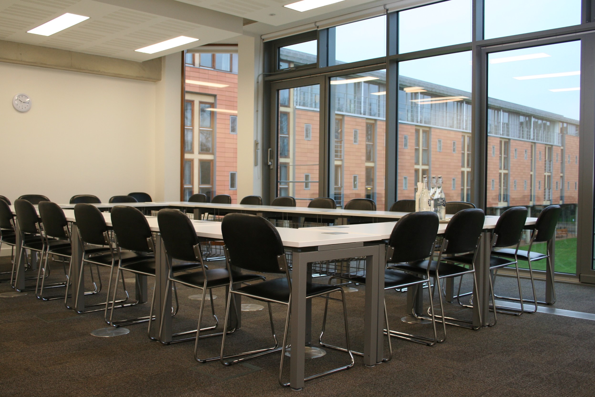 Modern seminar room at St Hugh's College, ideal for workshops and corporate meetings.