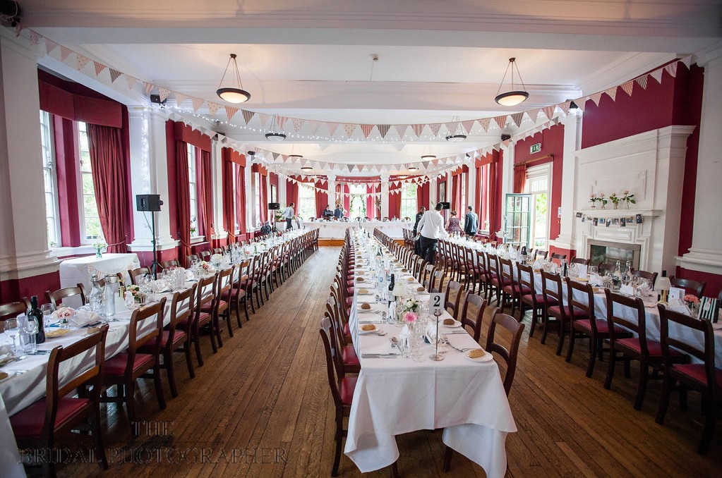 Elegant banquet hall at St Hugh's College, perfect for weddings and corporate events.