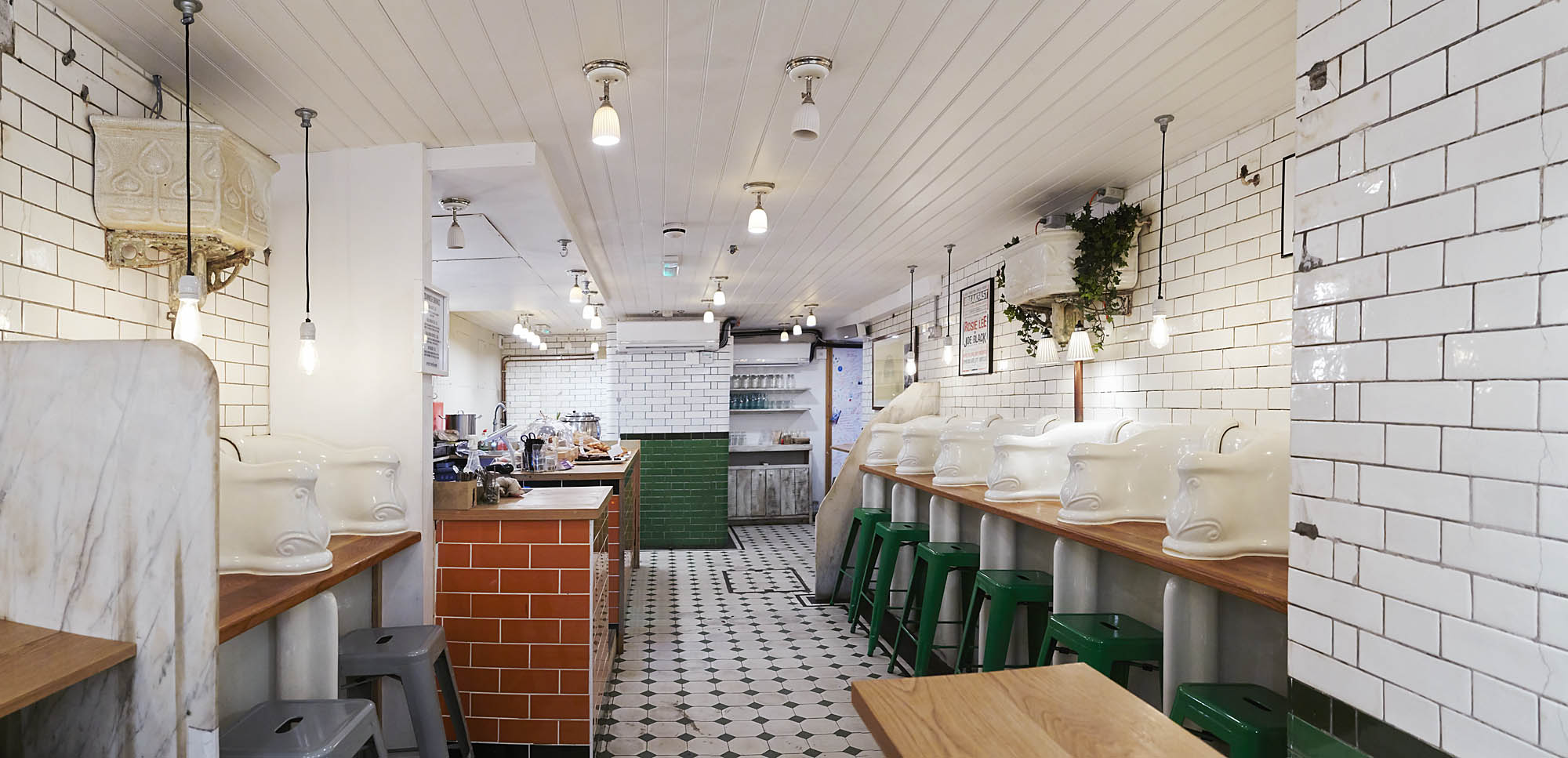 Modern café venue in Fitzrovia, ideal for informal meetings and networking events.