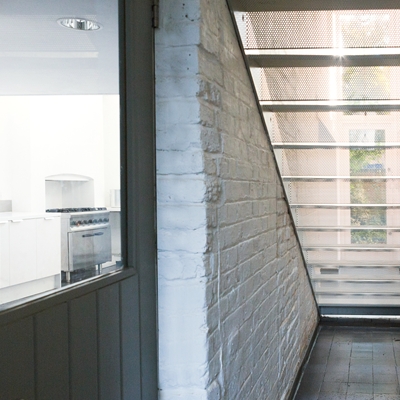 Modern minimalist Lower Hall at Saint Barnabas Dalston, perfect for networking events.