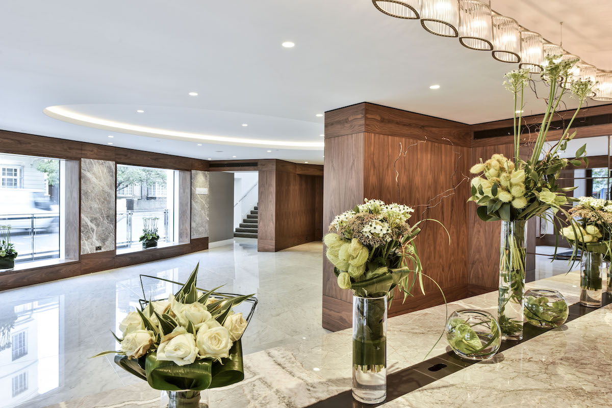 Nine Kings Suite lobby at Royal Lancaster London, elegant design for events and meetings.