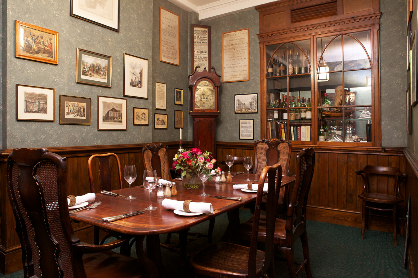 Intimate dining room at Boot and Flogger, ideal for private events and business dinners.