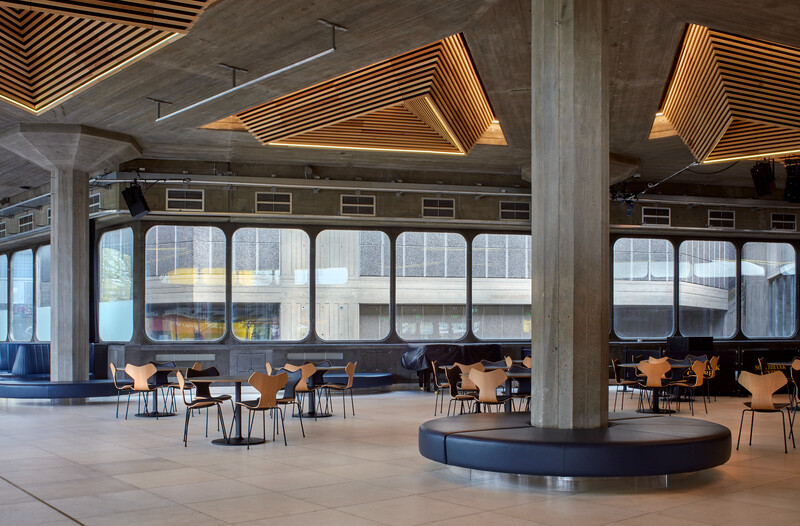 Queen Elizabeth Hall Foyer with modern design, ideal for events and gatherings.
