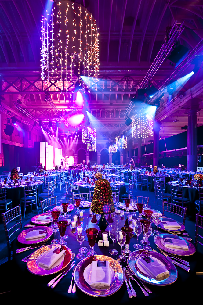 Elegant gala setup in The Grand Hall, Old Billingsgate, ideal for corporate events.