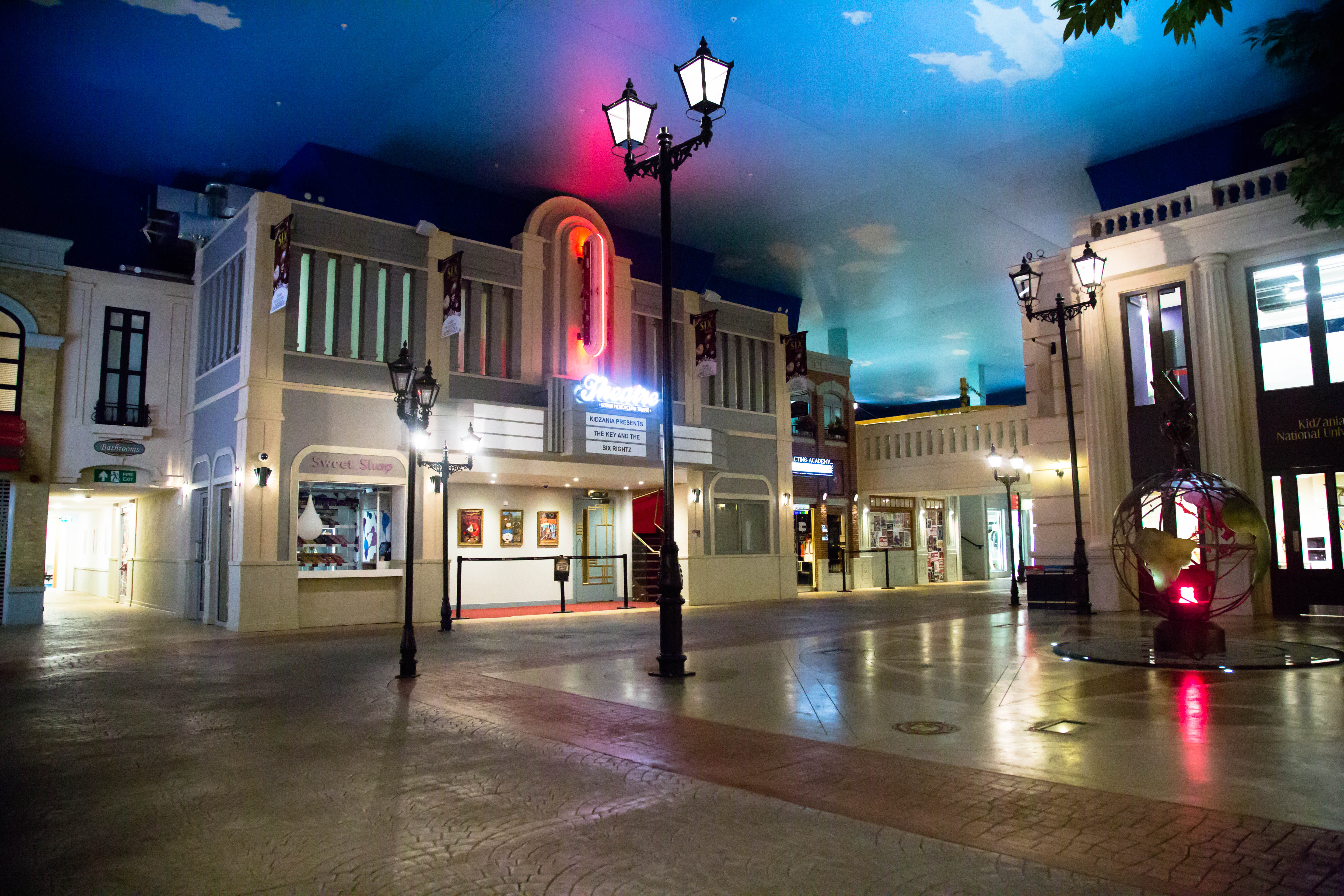 KidZania London Theatre: vibrant event space for themed events and gala dinners.